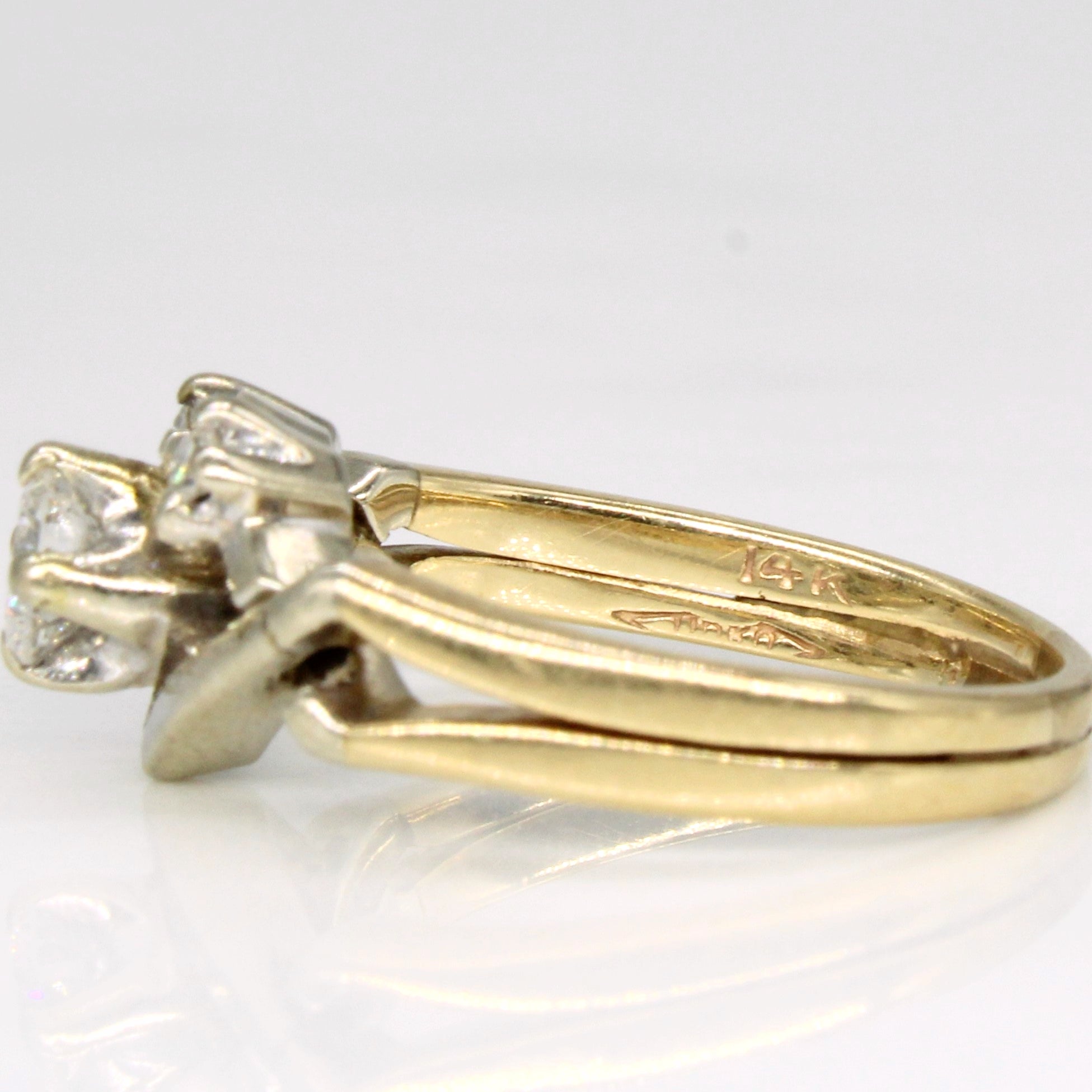 Diamond Wedding & Engagement Fused Rings | 0.56ctw | SZ 5 |