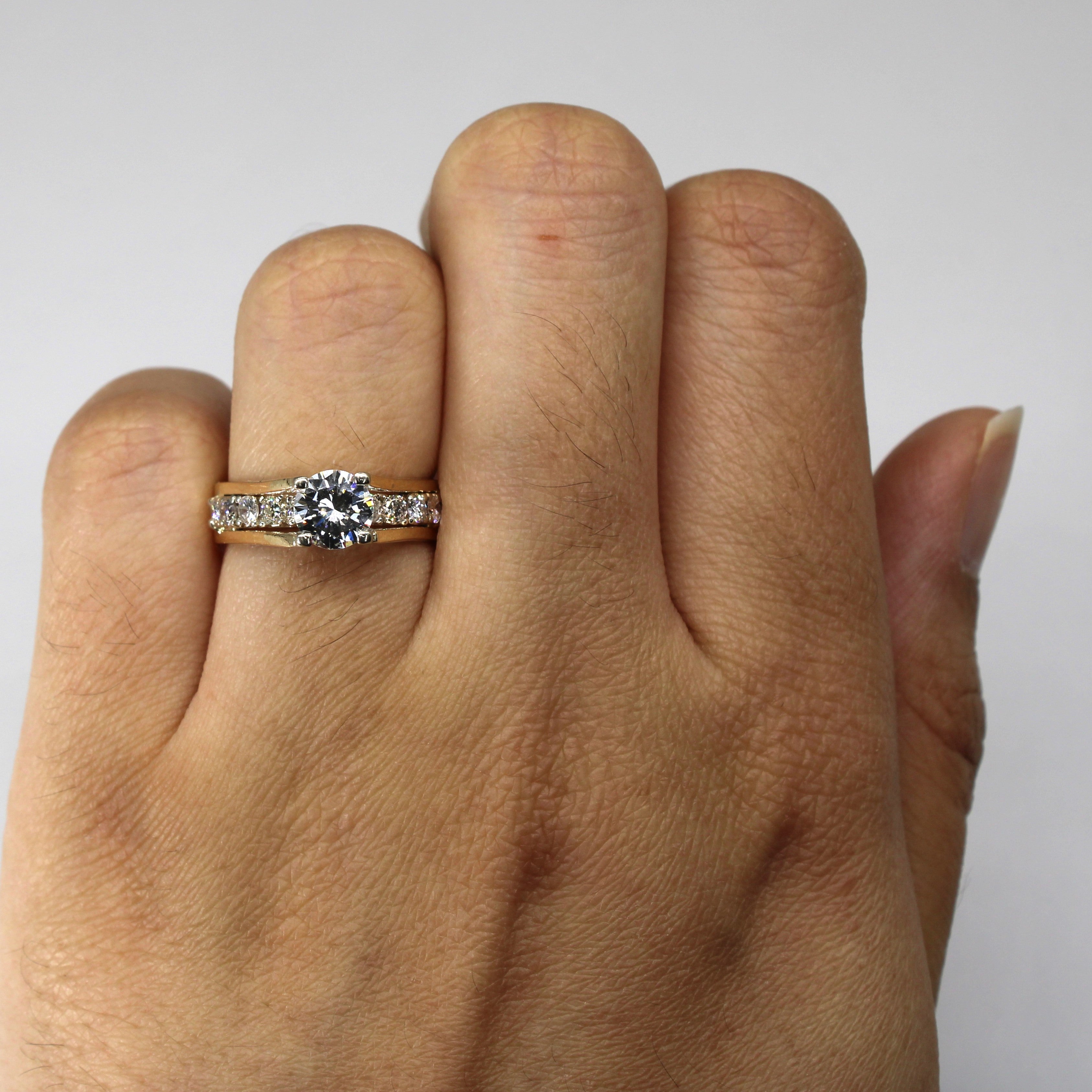 Diamond Engagement Ring with Accents | 1.11ctw SI1 G/H | SZ 5.5 |