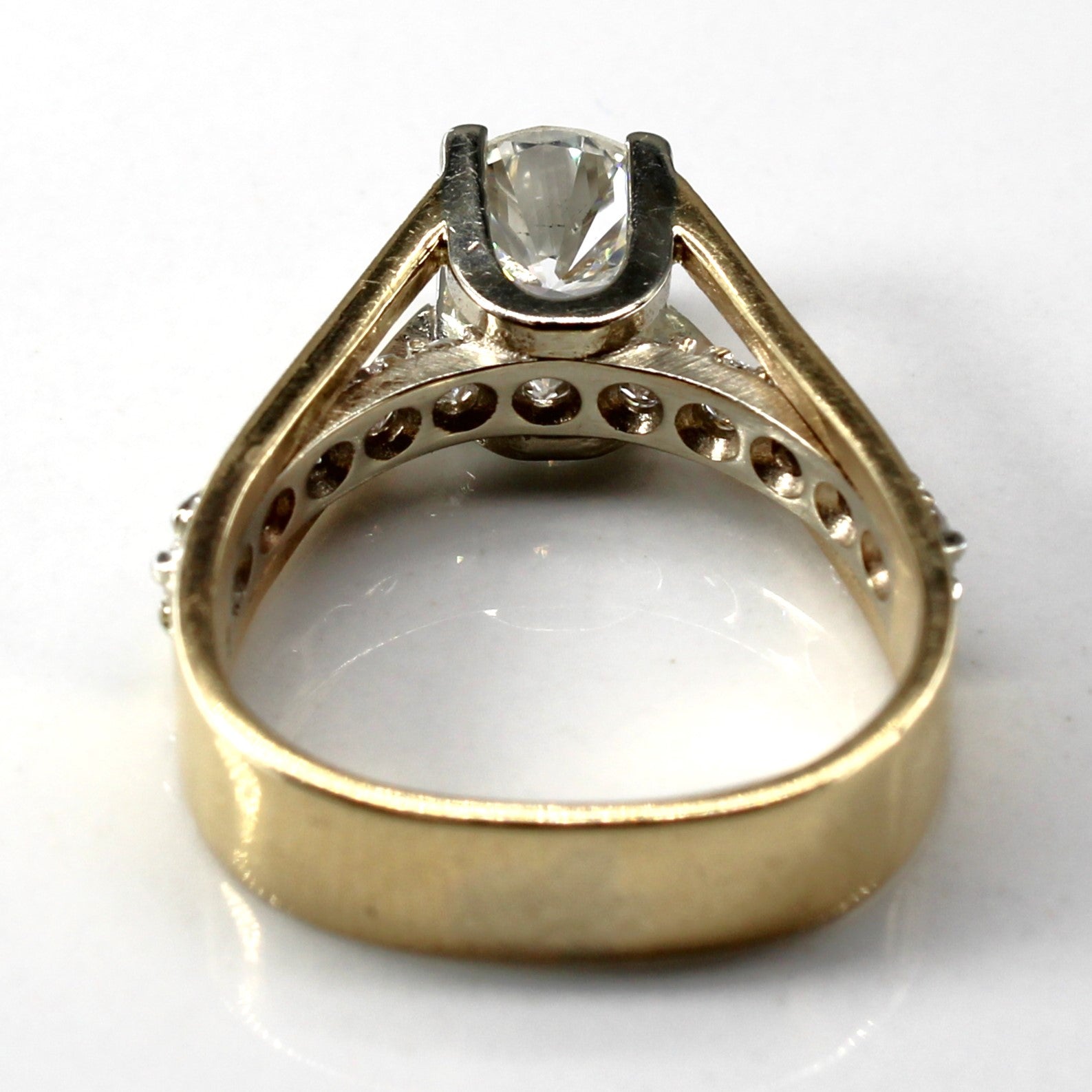 Diamond Engagement Ring with Accents | 1.11ctw SI1 G/H | SZ 5.5 |