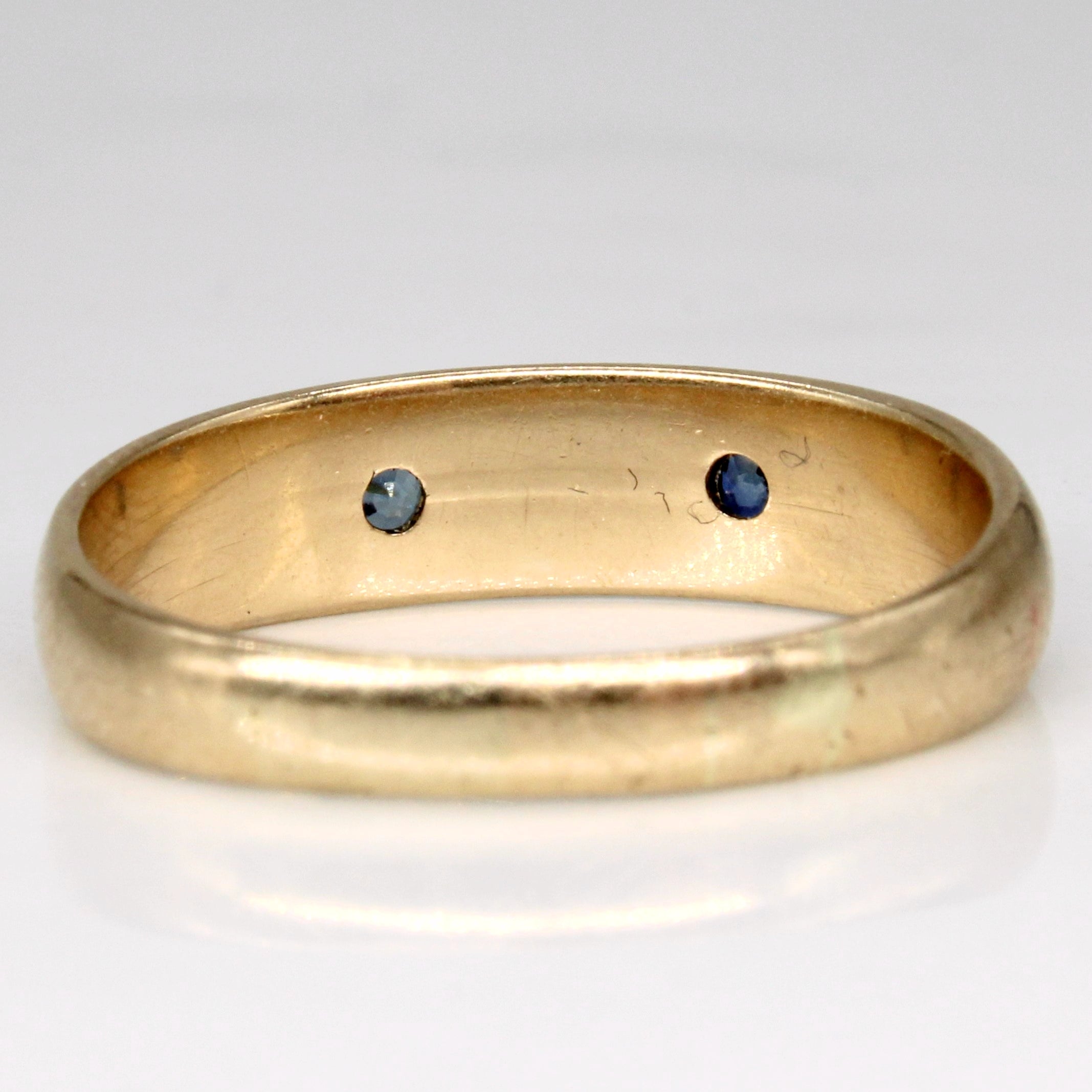 Rose Cut Diamond & Sapphire 18k Ring | 0.16ctw, 0.16ctw | SZ 9.5 |