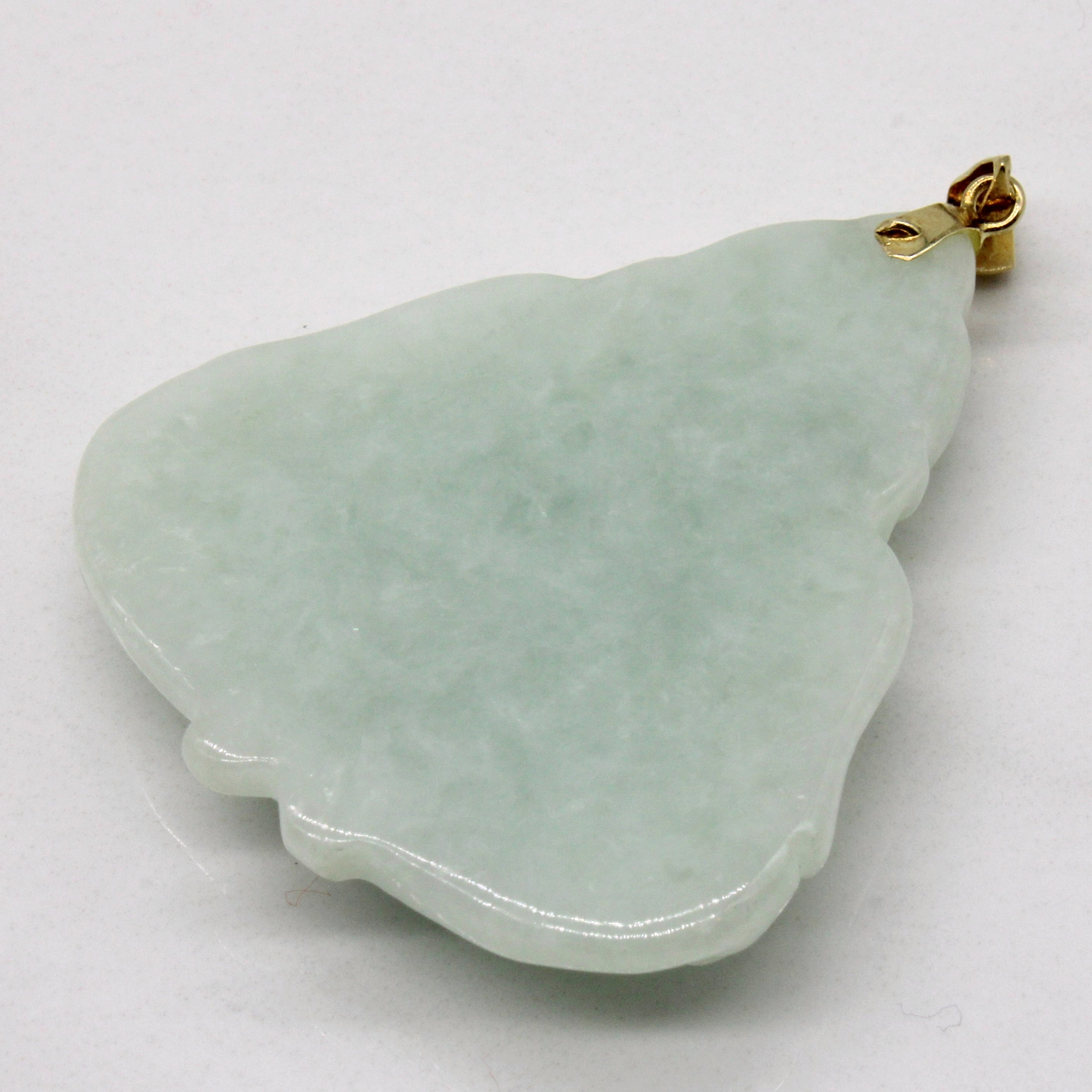 Carved Jadeite Buddha Pendant | 75.00ct |