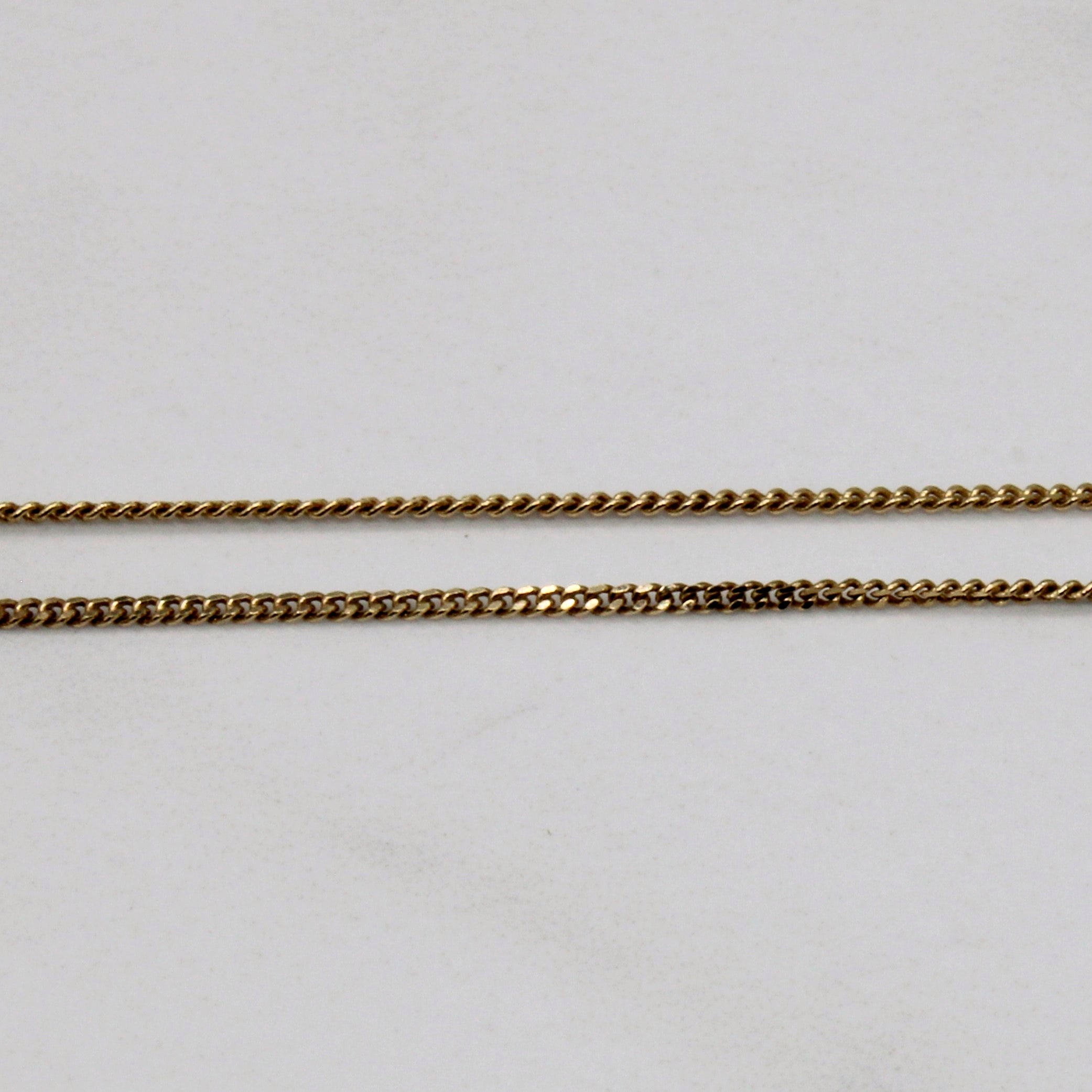 10k Yellow Gold Curb Chain | 16" |