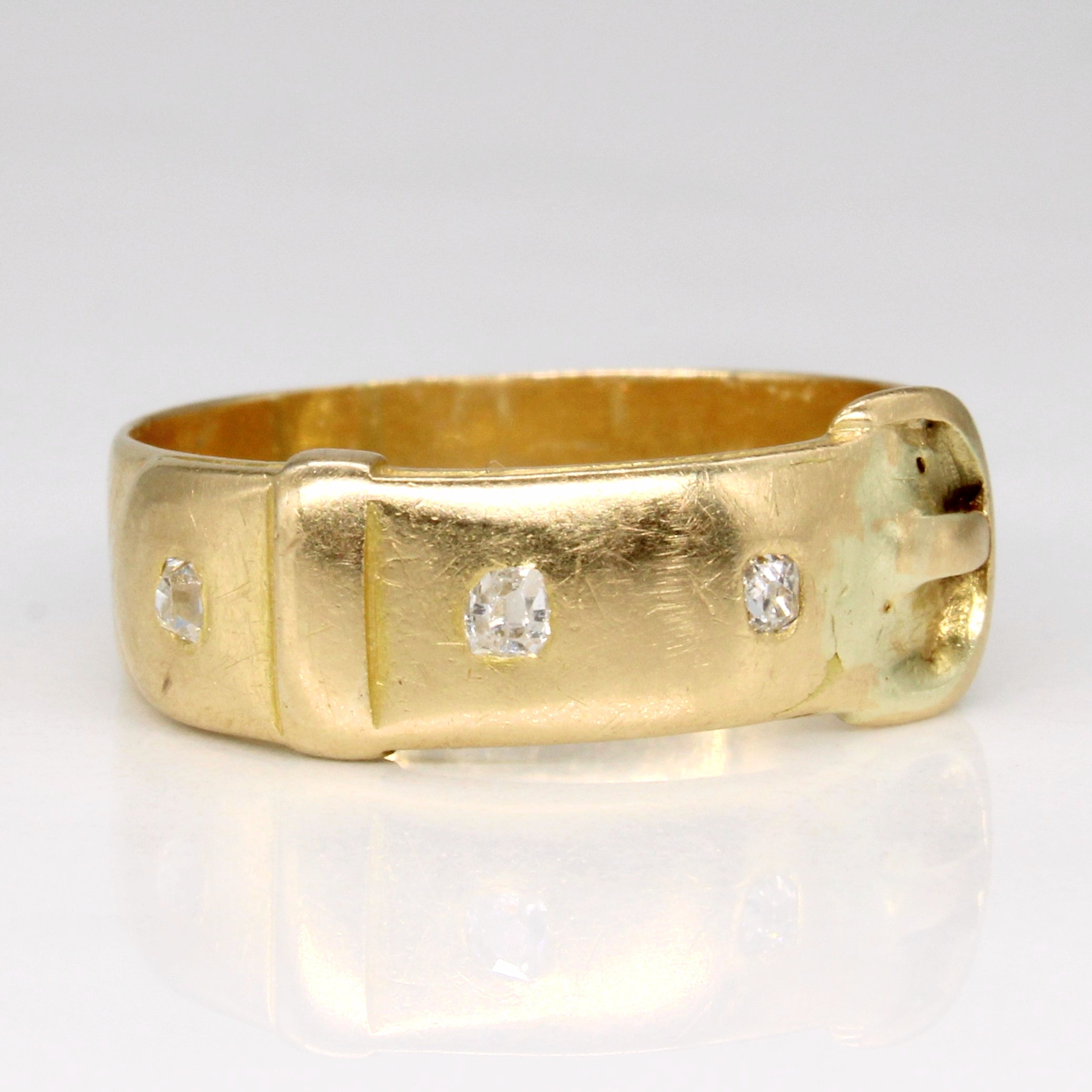 Diamond Belt 18k Ring | 0.07ctw | SZ 7.5 |