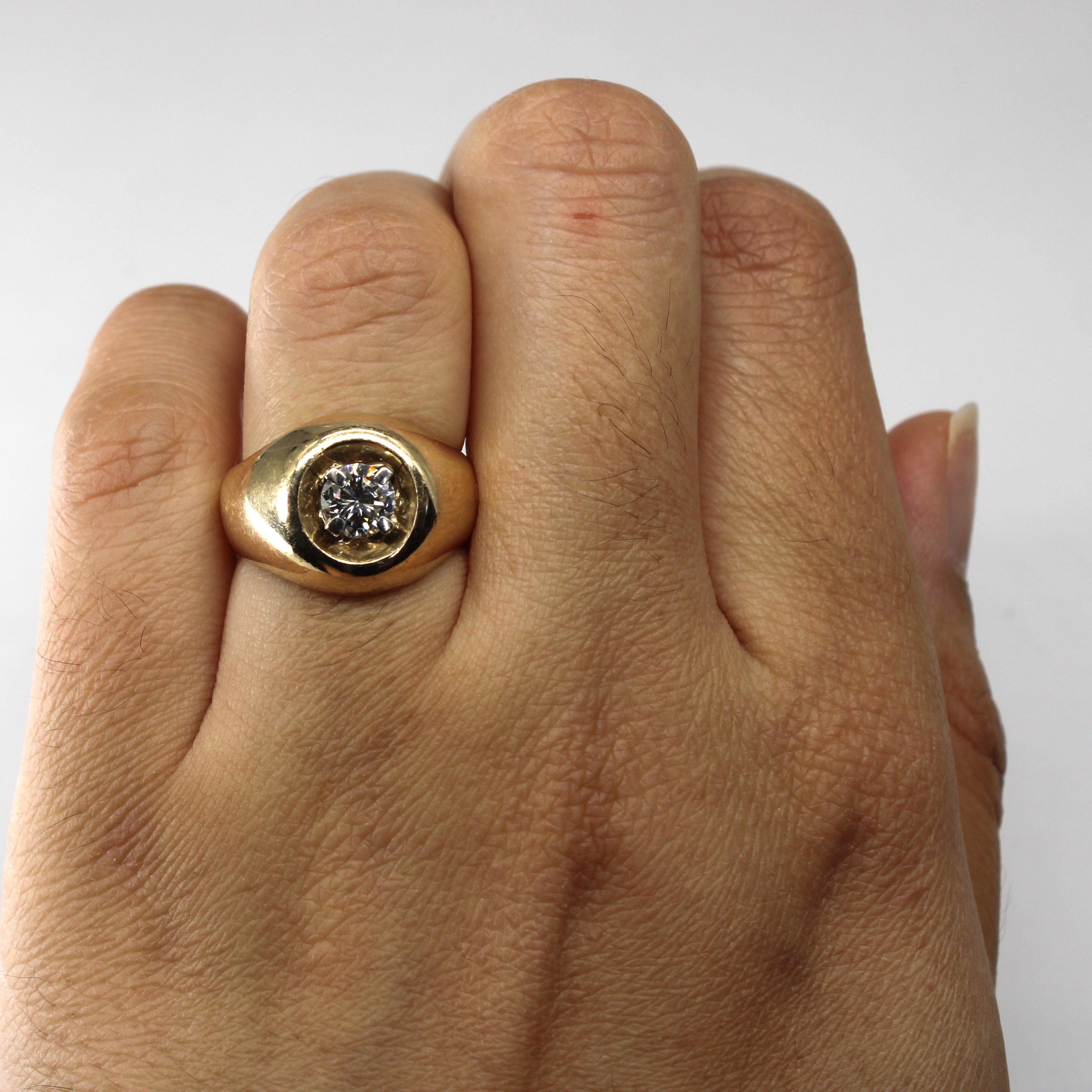 Solitaire Diamond Dome Ring | 0.60ct SI1/SI2 H/I | SZ 5.75 |