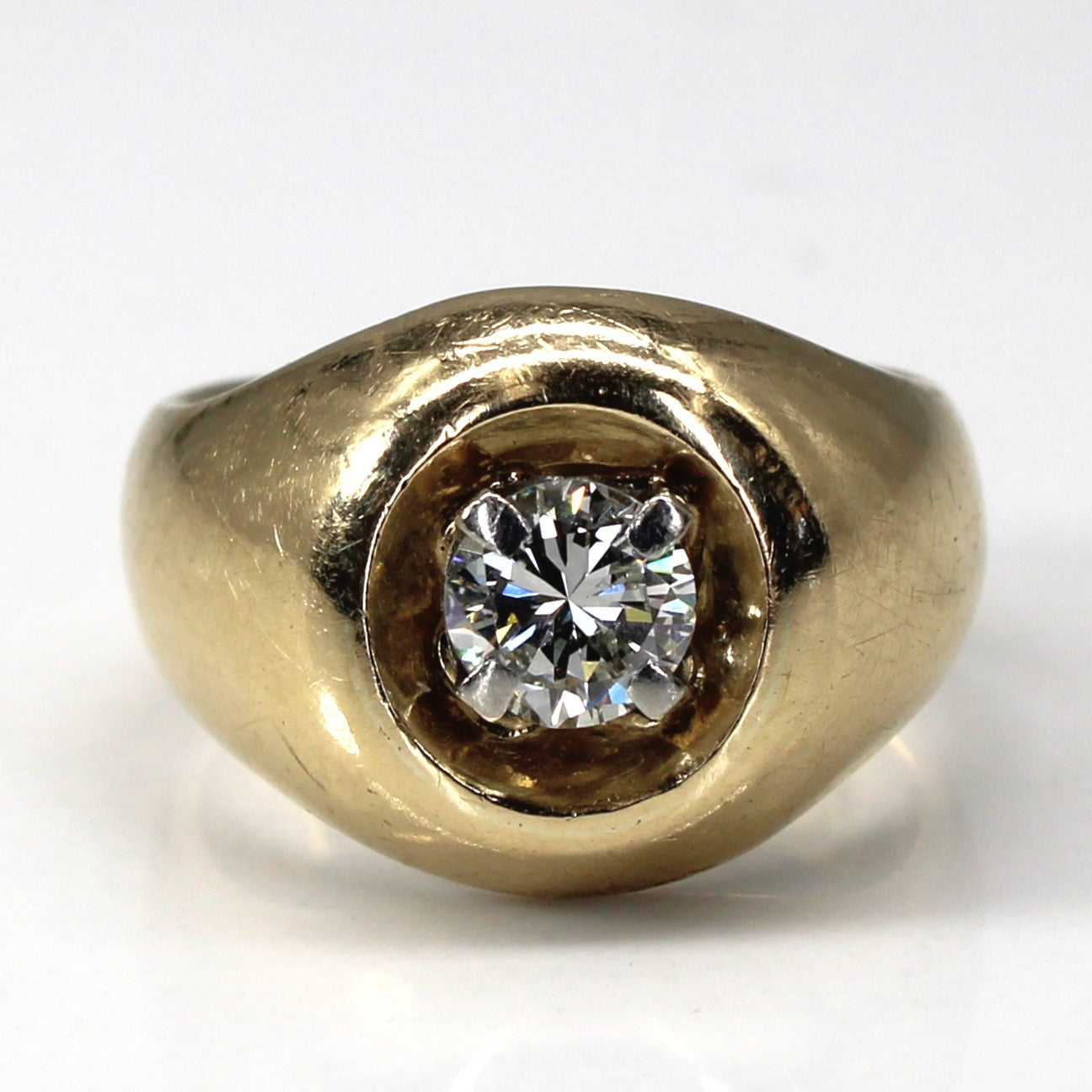 Solitaire Diamond Dome Ring | 0.60ct SI1/SI2 H/I | SZ 5.75 |