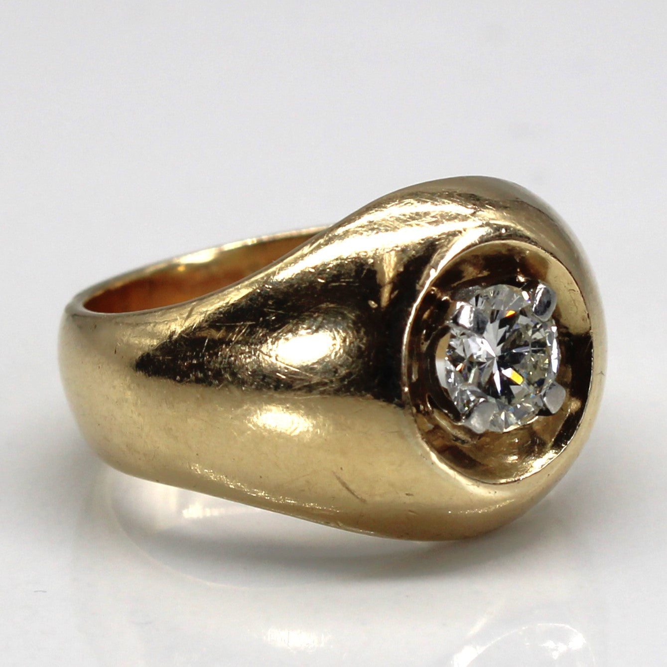 Solitaire Diamond Dome Ring | 0.60ct SI1/SI2 H/I | SZ 5.75 |
