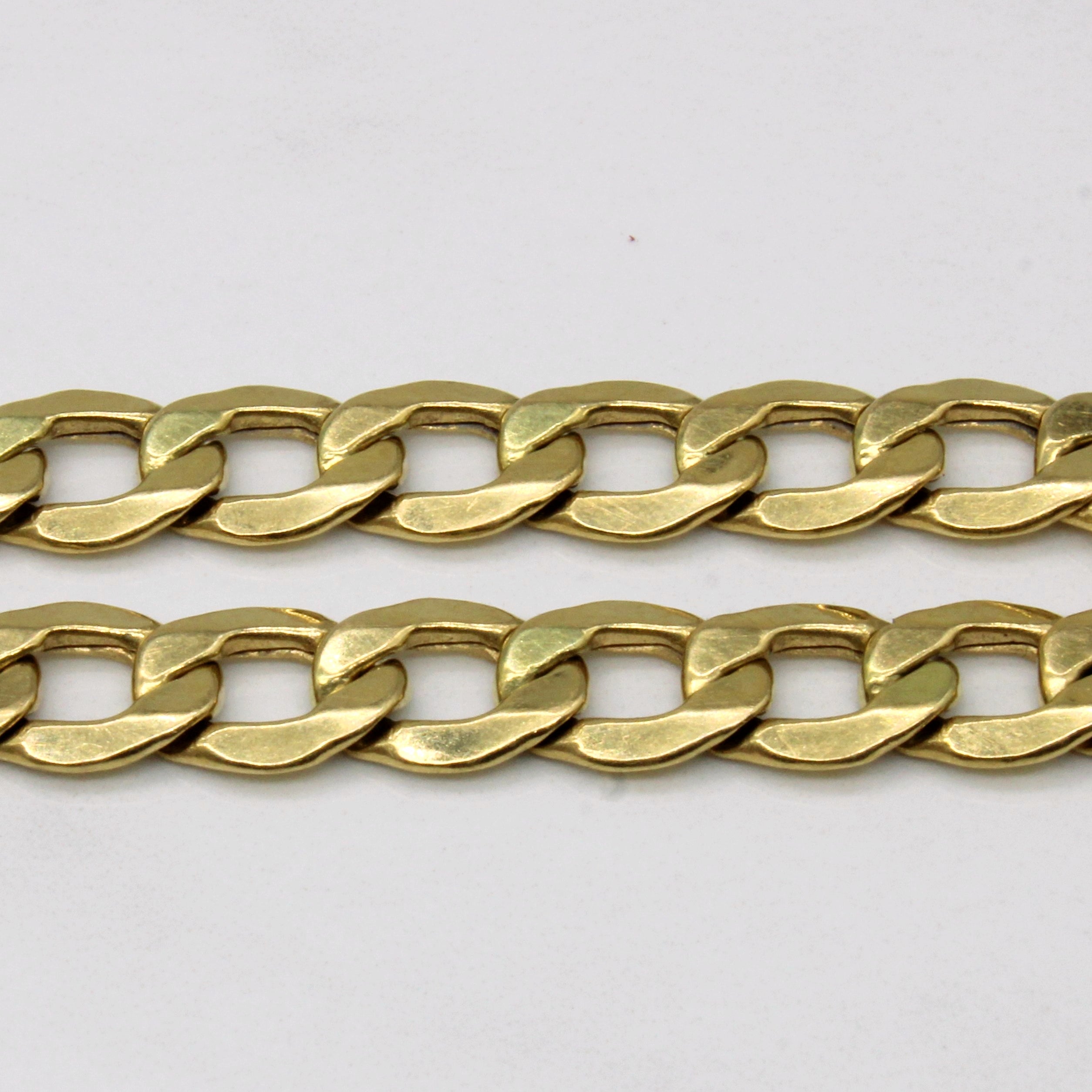18k Yellow Gold Curb Link Bracelet | 8" |