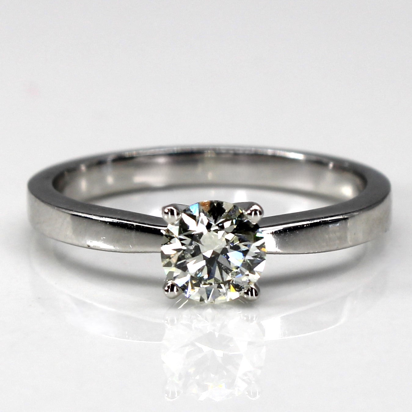 18k Prong Set Diamond Engagement Ring | 0.55ct VS1 J/K | SZ 6.5 |