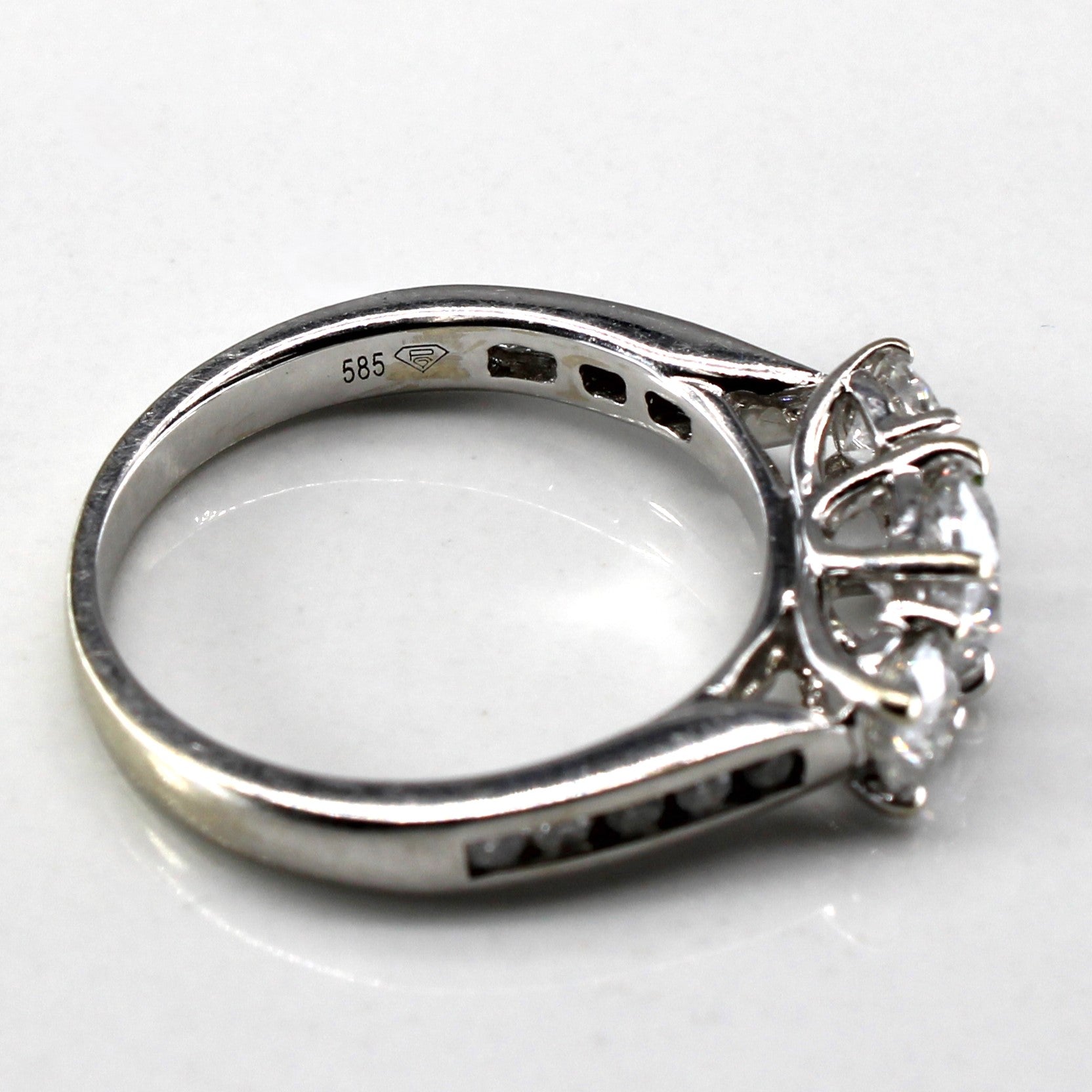 Bague de fiançailles trois diamants | 1,40 ct au total I2 I | Taille 6,5 |