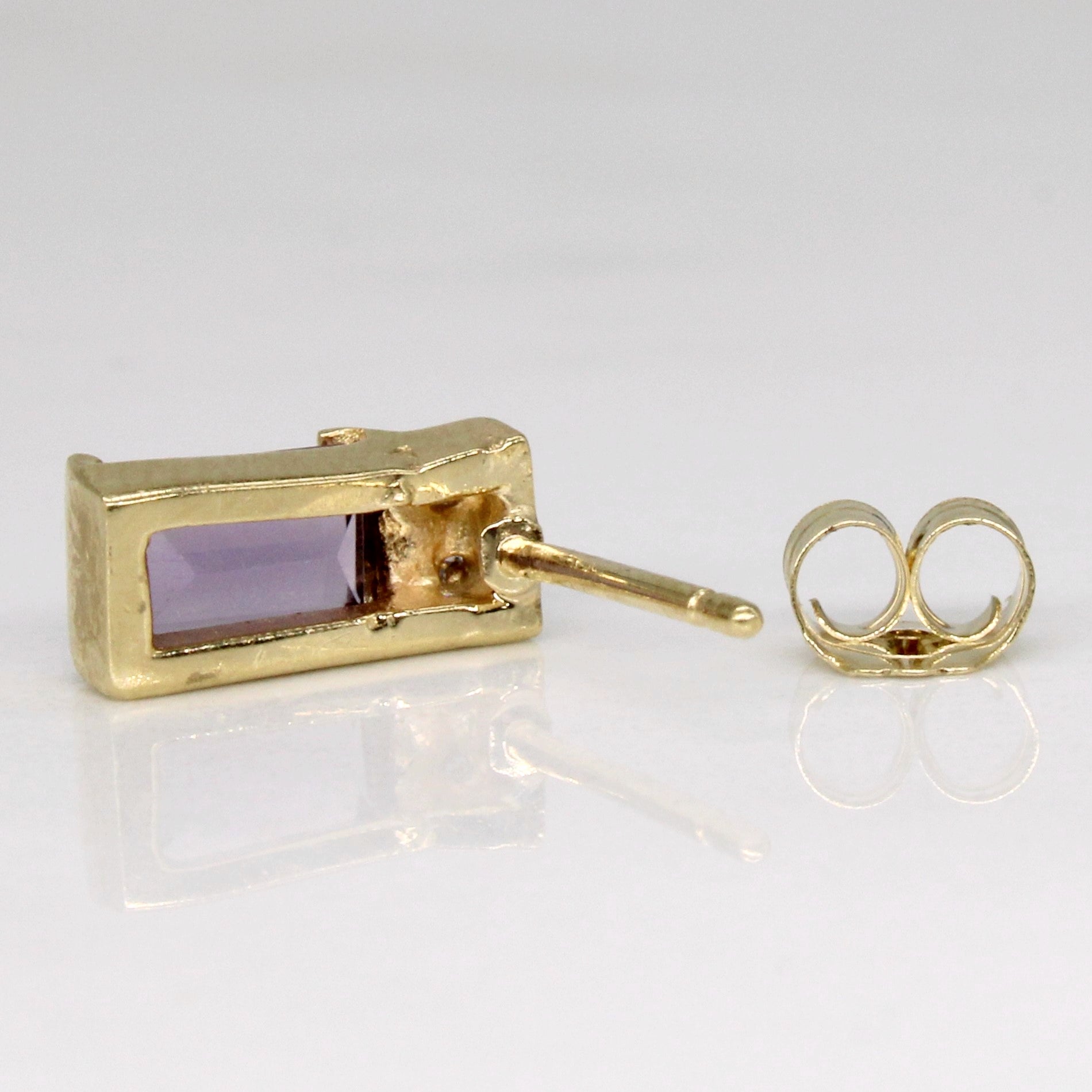 Amethyst & Diamond Earrings | 0.80ctw, 0.03ctw |