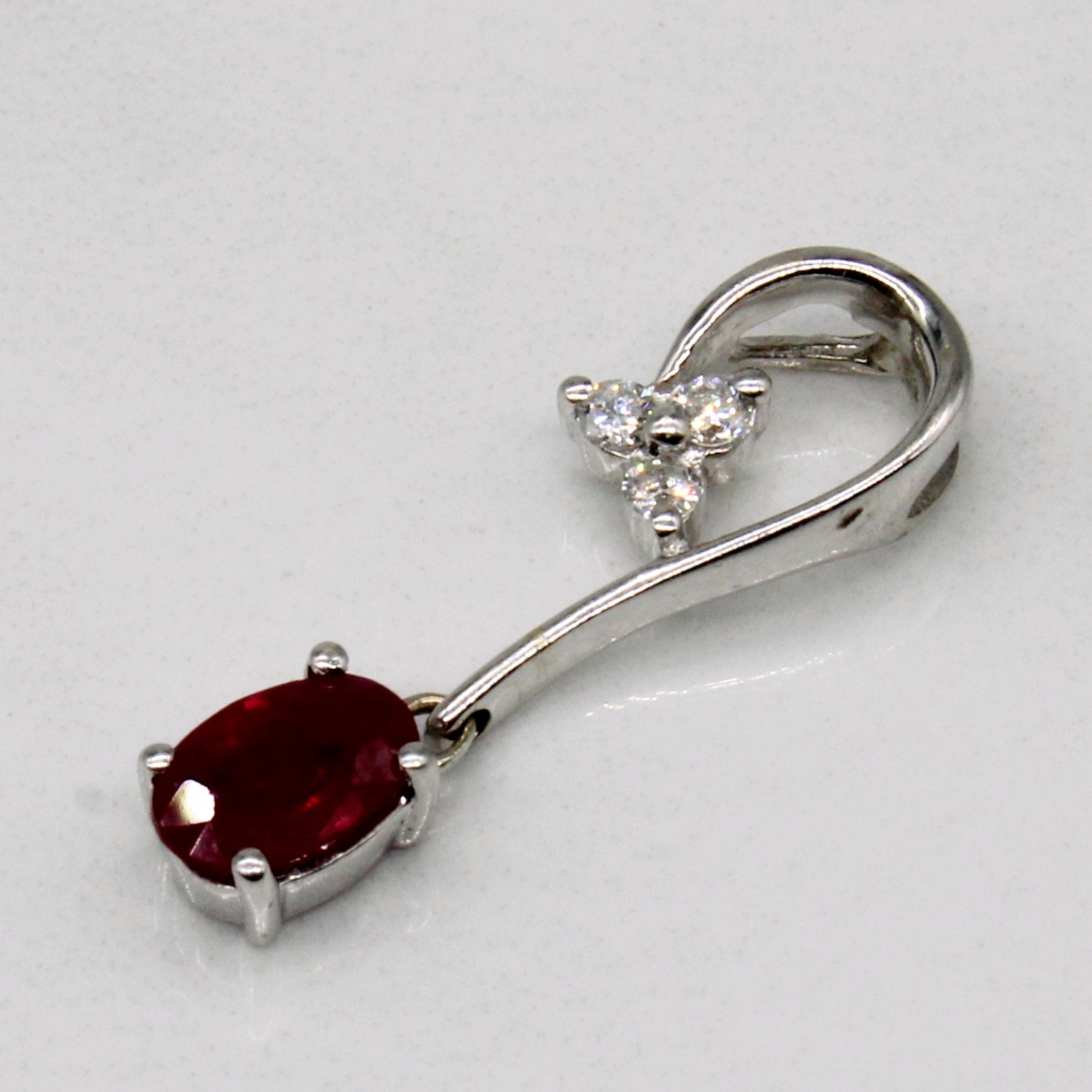 Ruby & Diamond Pendant | 0.34ct, 0.06ctw |