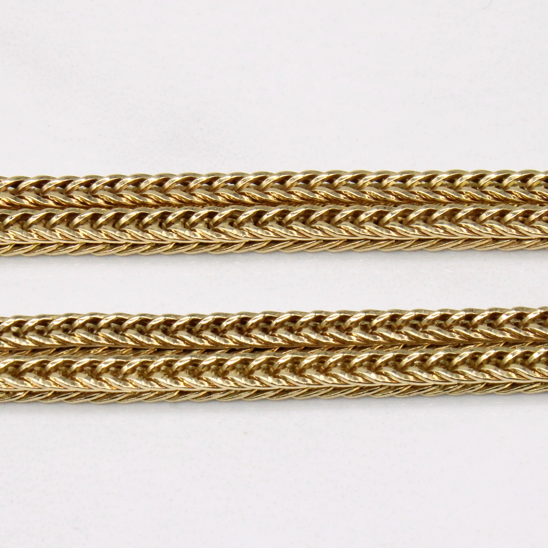 'Tiffany & Co' Vintage 14k Yellow Gold Bow Necklace with Wheat Chain | 15" |