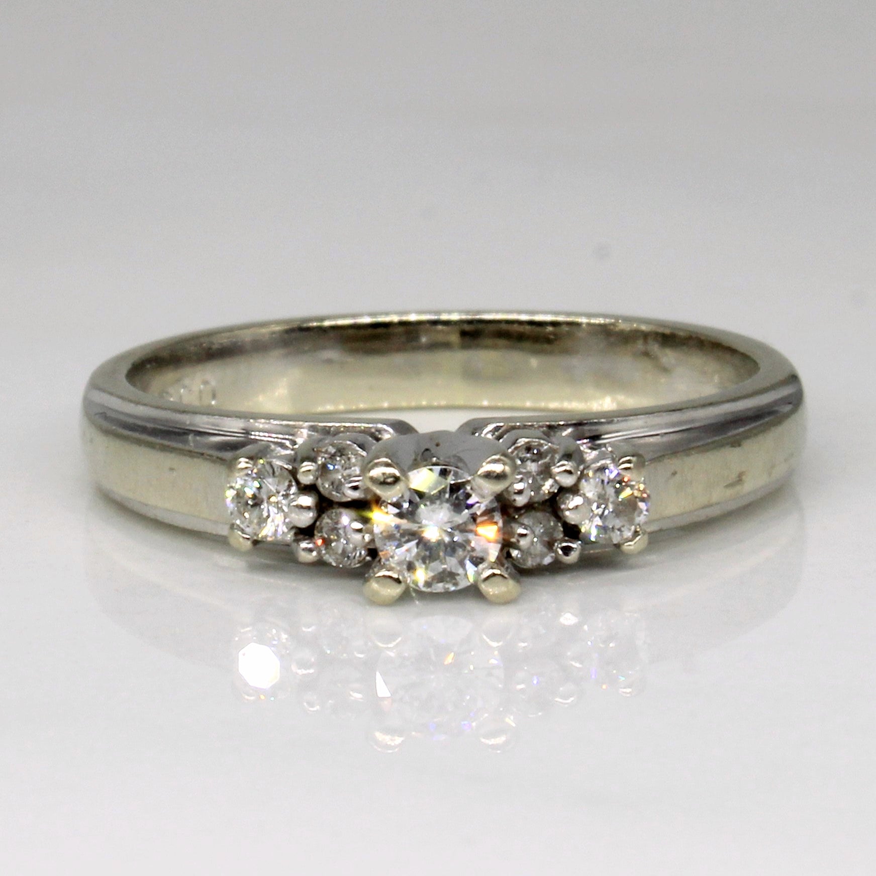 Cluster Set Diamond Engagement Ring | 0.22ctw | SZ 6.5 |
