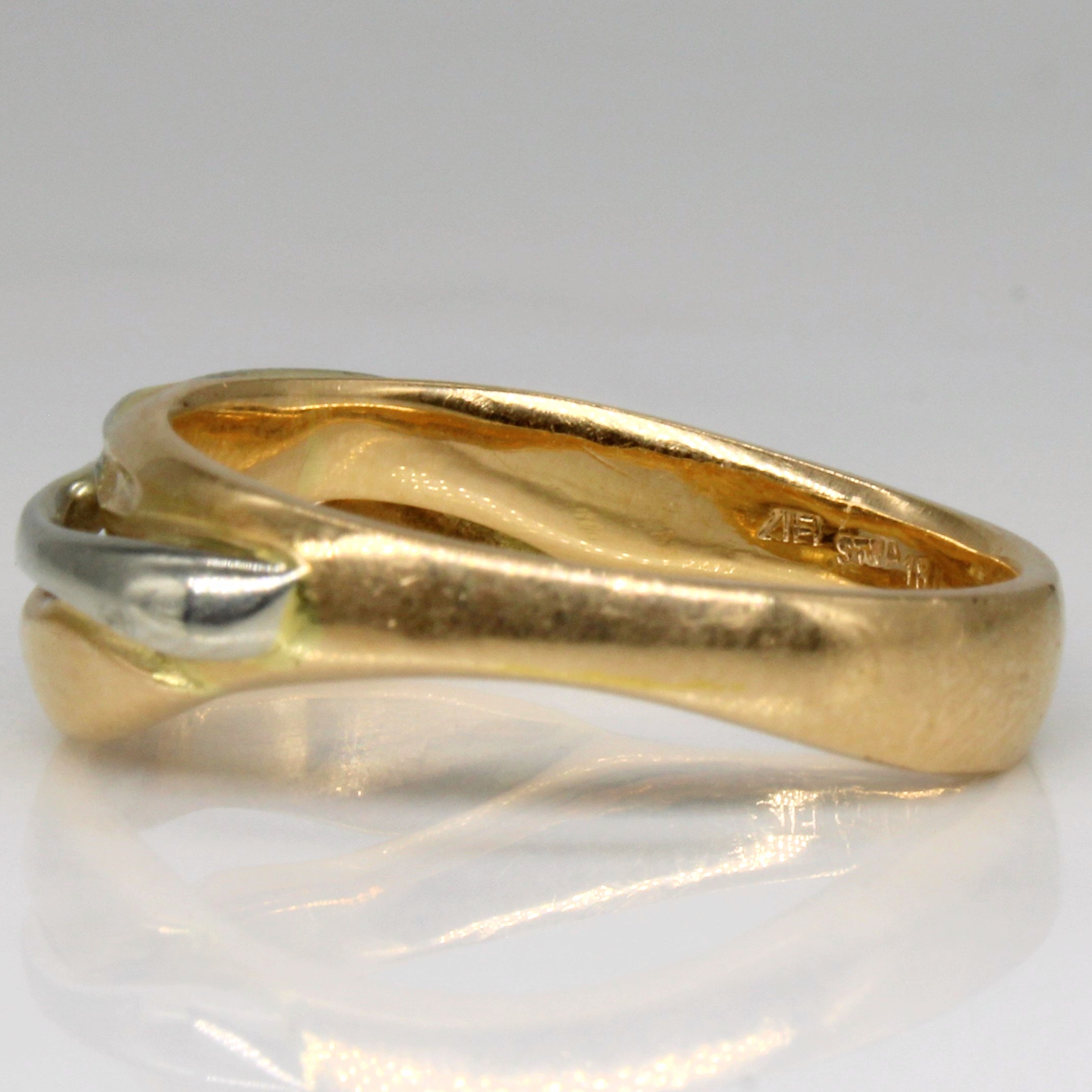 18k Two Tone Gold Ring | SZ 10.75 |
