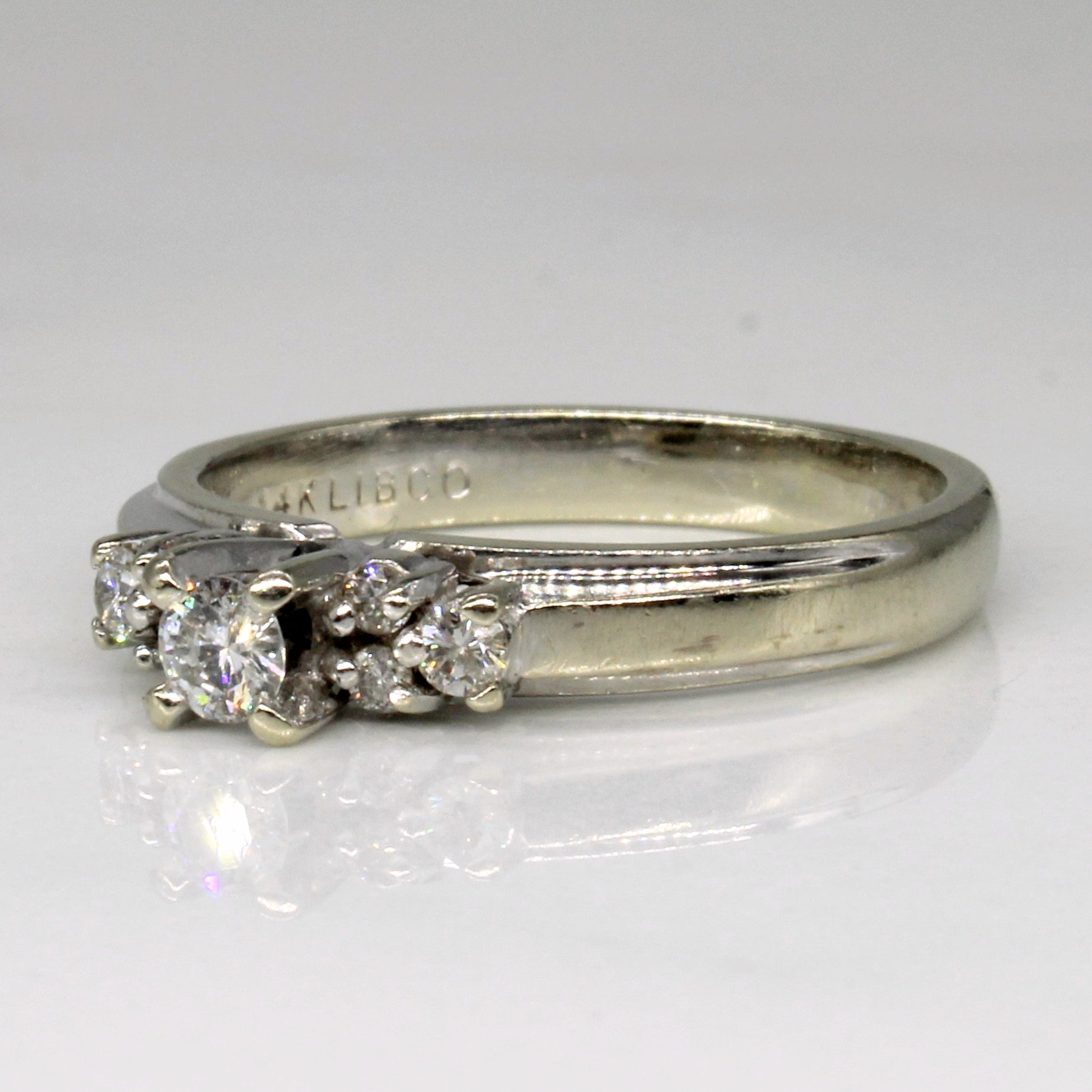 Cluster Set Diamond Engagement Ring | 0.22ctw | SZ 6.5 |