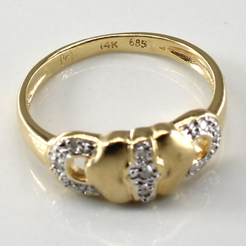Textured Diamond Ring | 0.09ctw | SZ 5.75 |