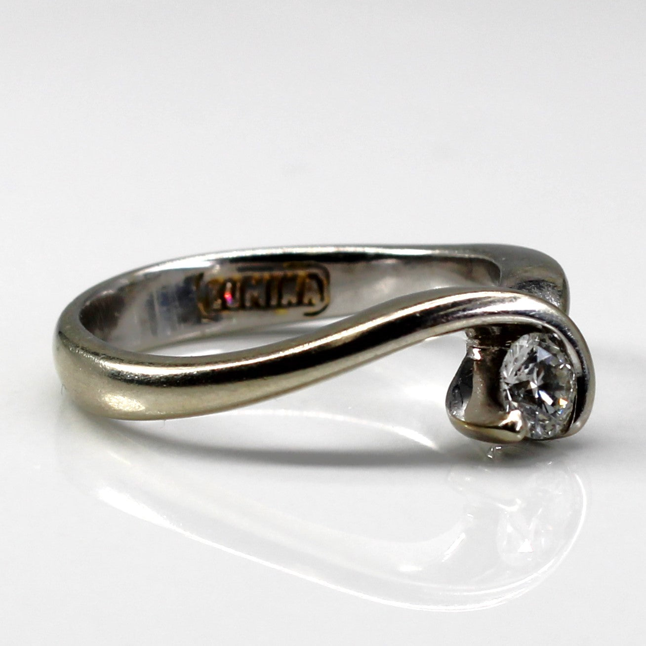 Bypass Solitaire Diamond Ring | 0.23ct | SZ 6 |