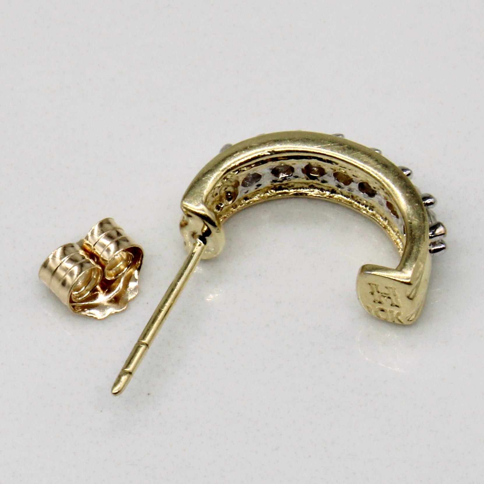 Diamond Half Hoop Earrings | 0.25ctw |