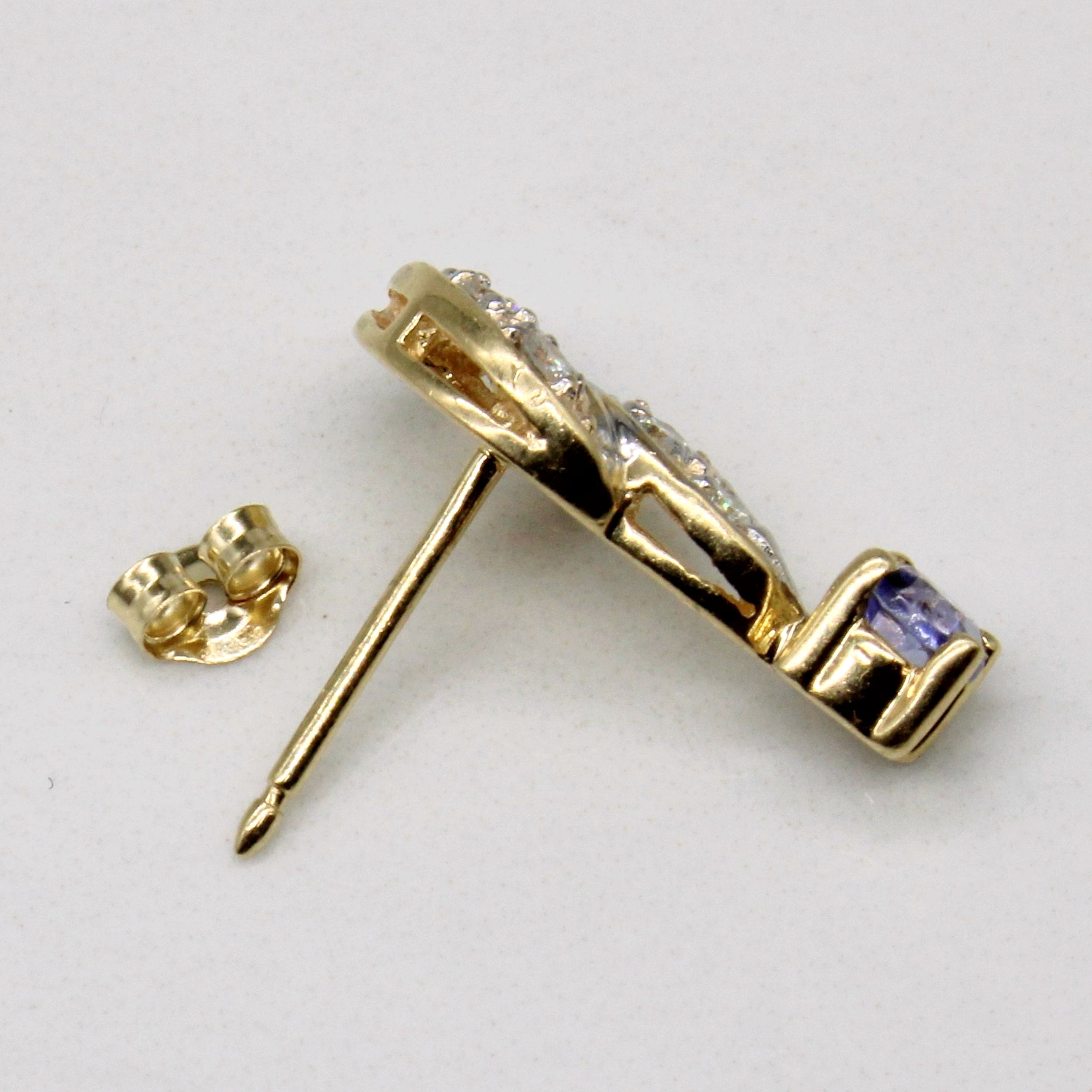 Tanzanite & Diamond Earrings | 0.40ctw, 0.09ctw |