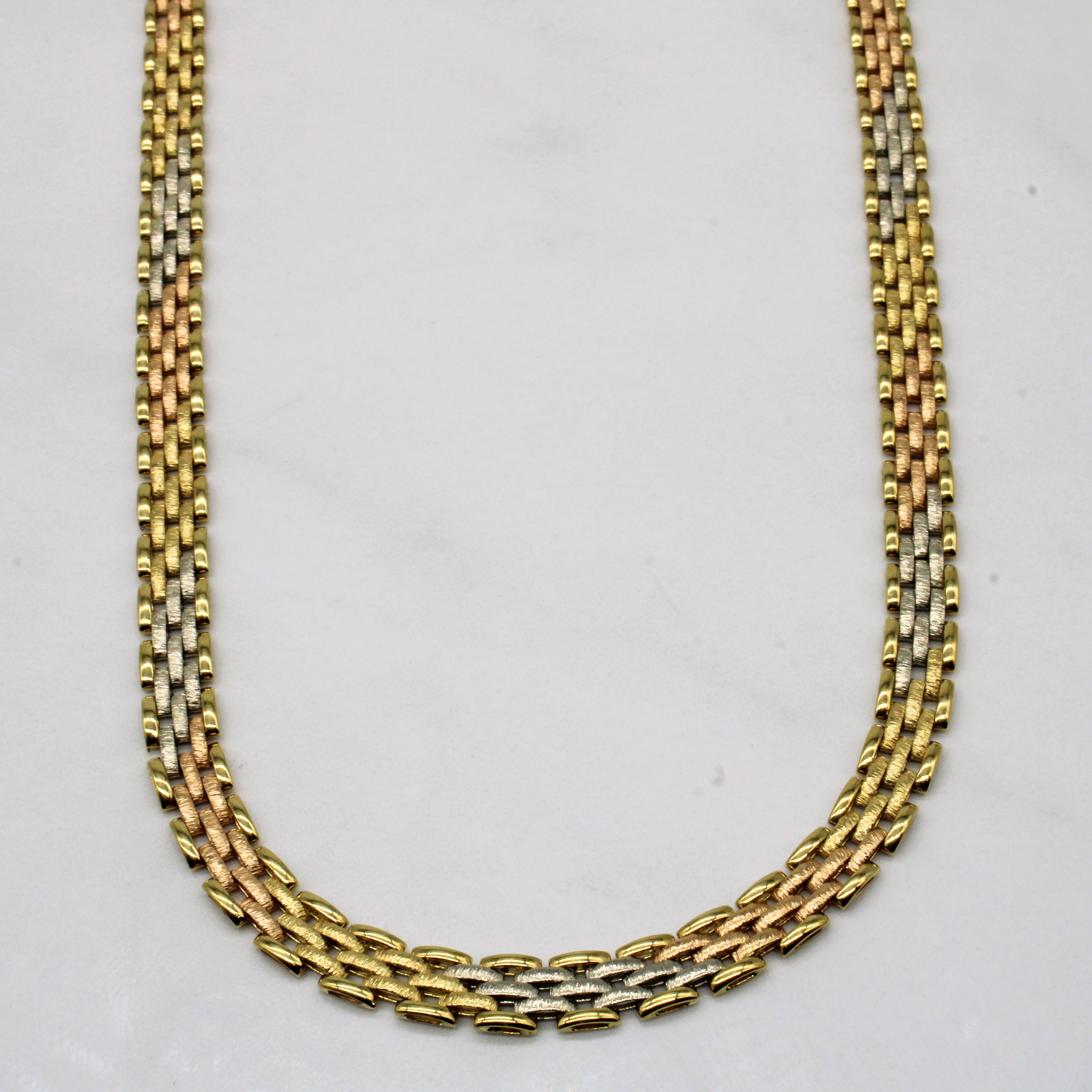 18k Tri Tone Gold Chain | 17" |