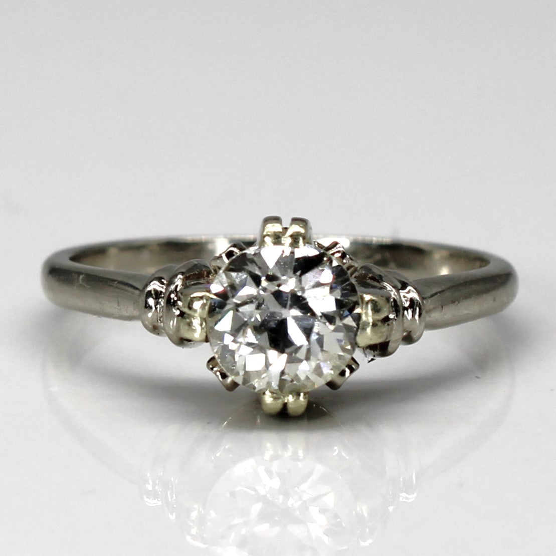 Bague de fiançailles solitaire en diamant taille ancienne européenne, vers 1930 | 0,75 ct VS2/SI1 K/L | Taille 6 |