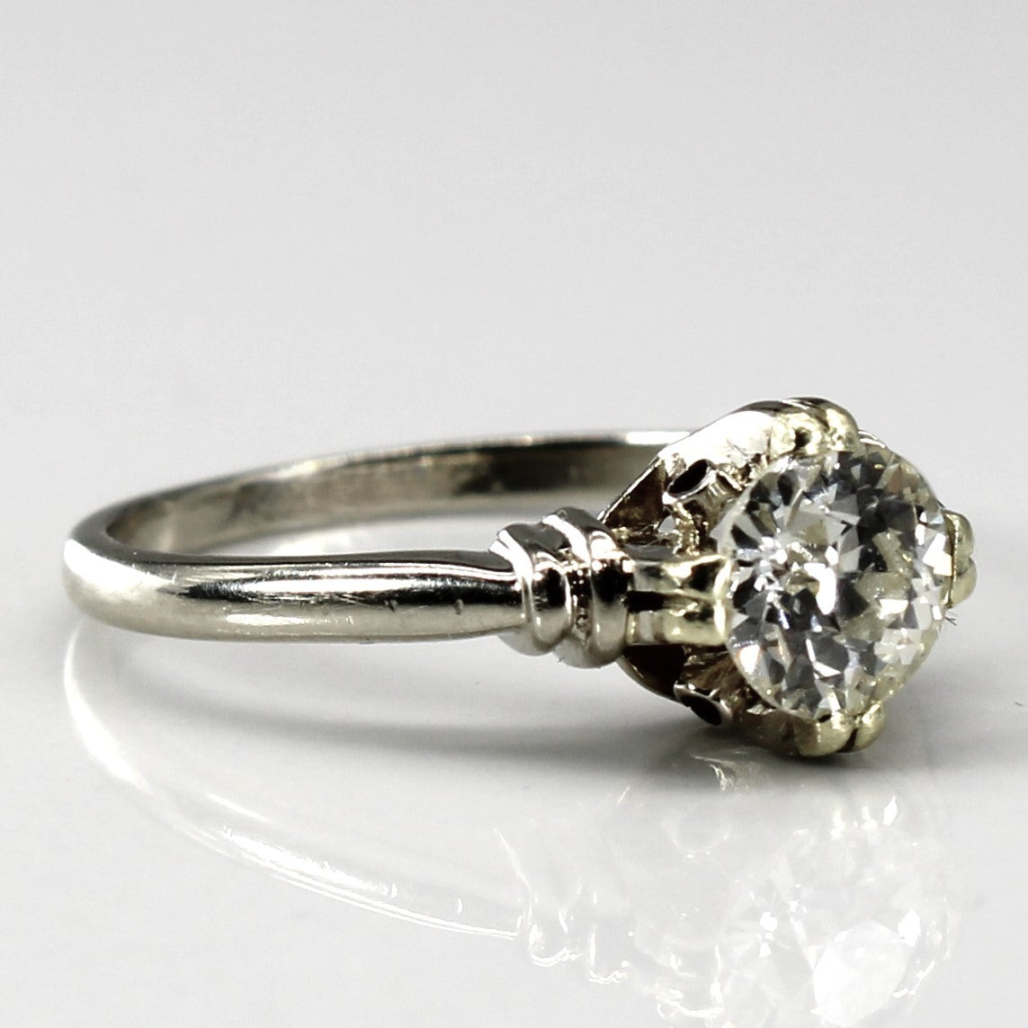Circa 1930 Old European Cut Solitaire Diamond Engagement Ring | 0.75ct VS2/SI1 K/L | SZ 6 |
