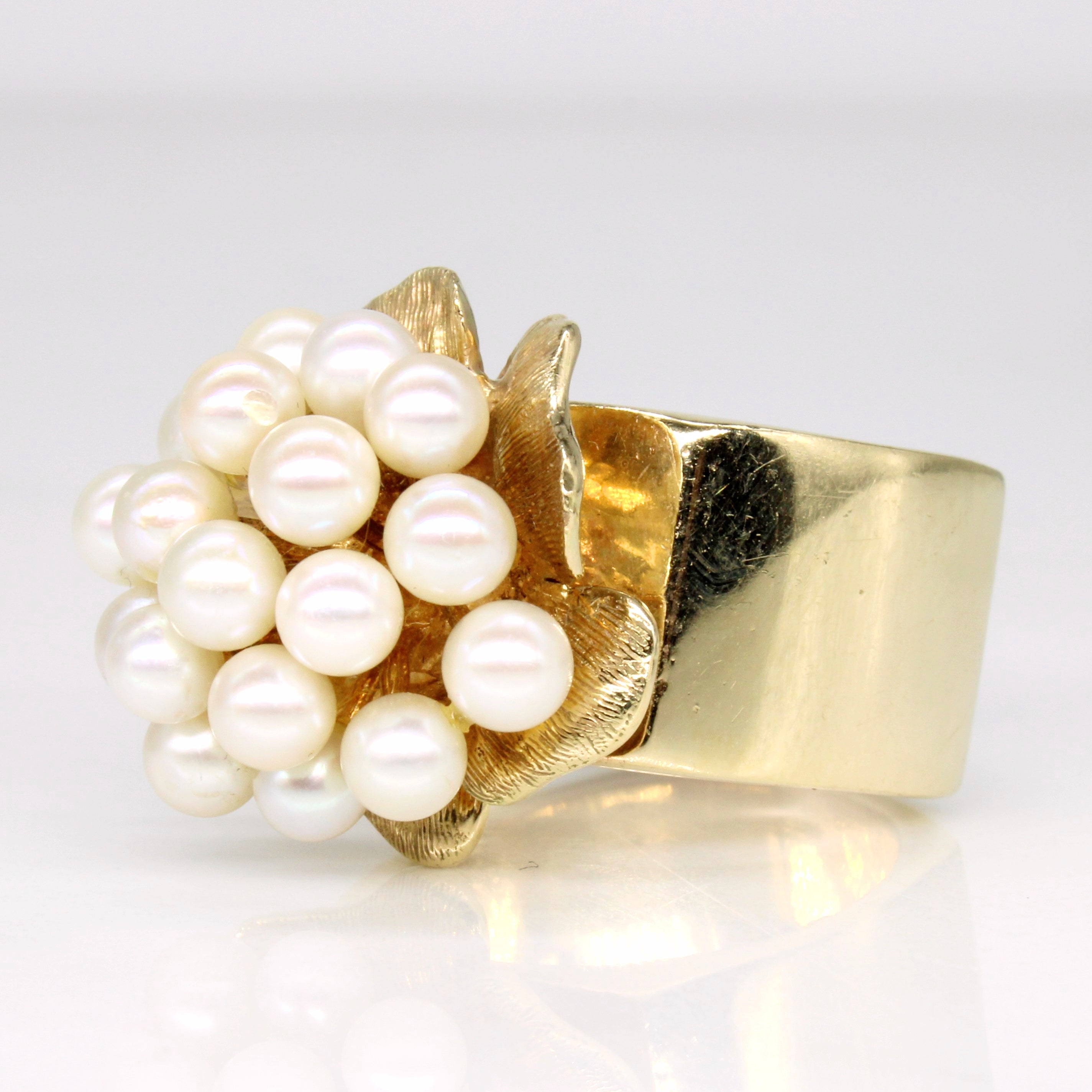 Cultured Pearl Cocktail Ring | SZ 6 |