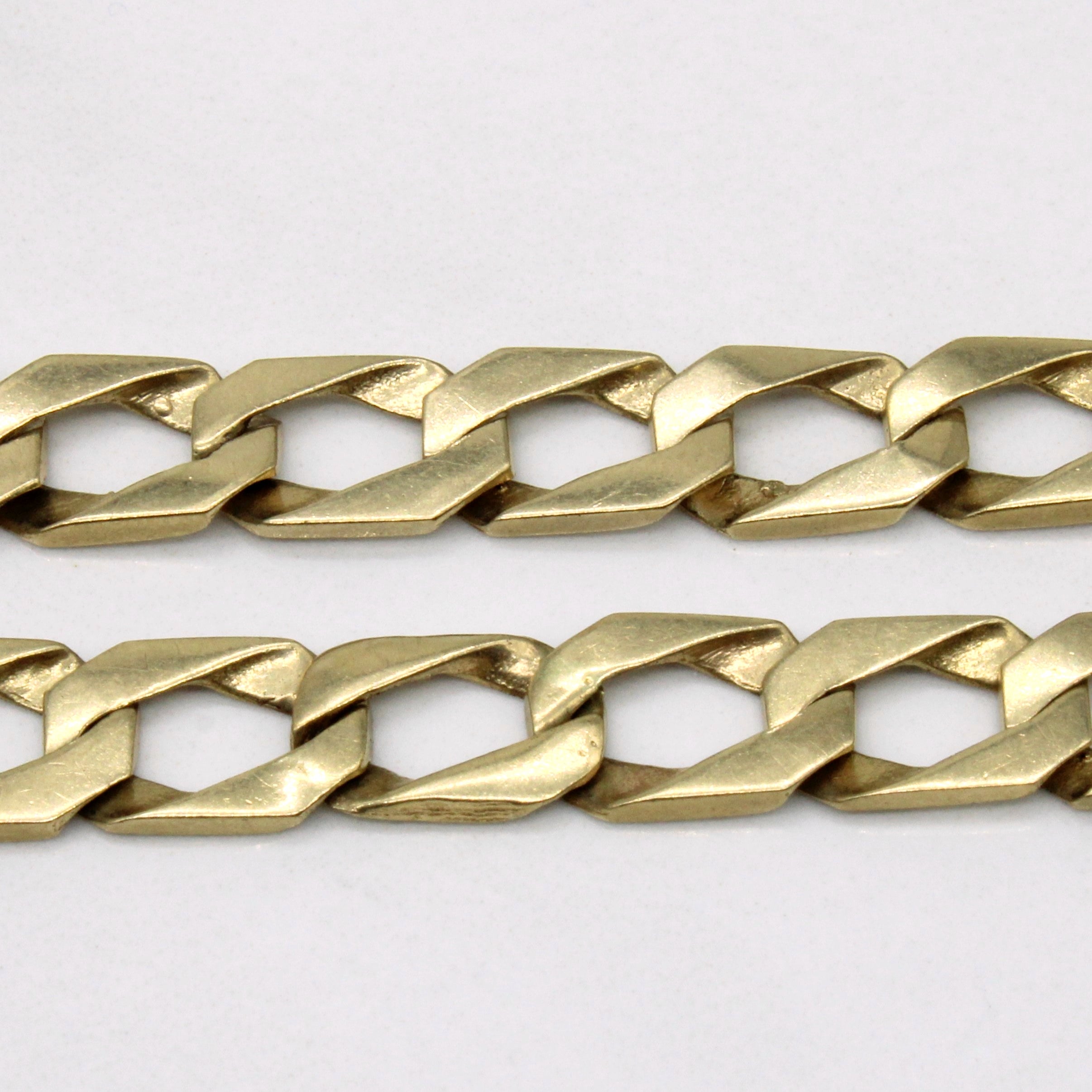 10k Yellow Gold Curb Link Bracelet | 9" |
