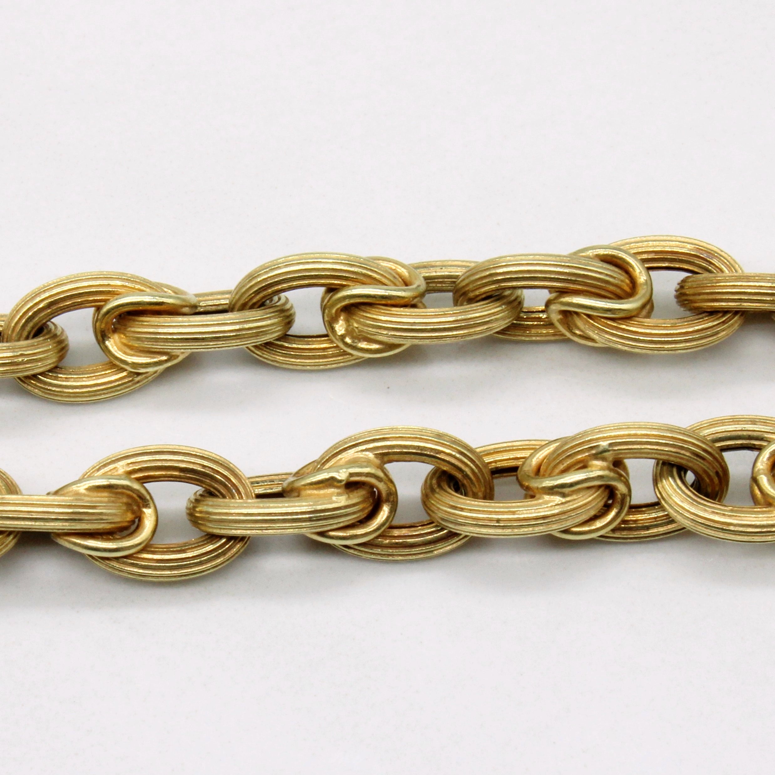 Bracelet à maillons uniques en or jaune 14 carats | 8 pouces |