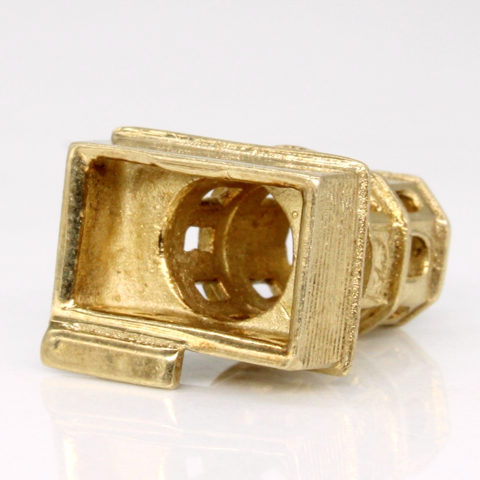 10k Yellow Gold Clock Tower Charm