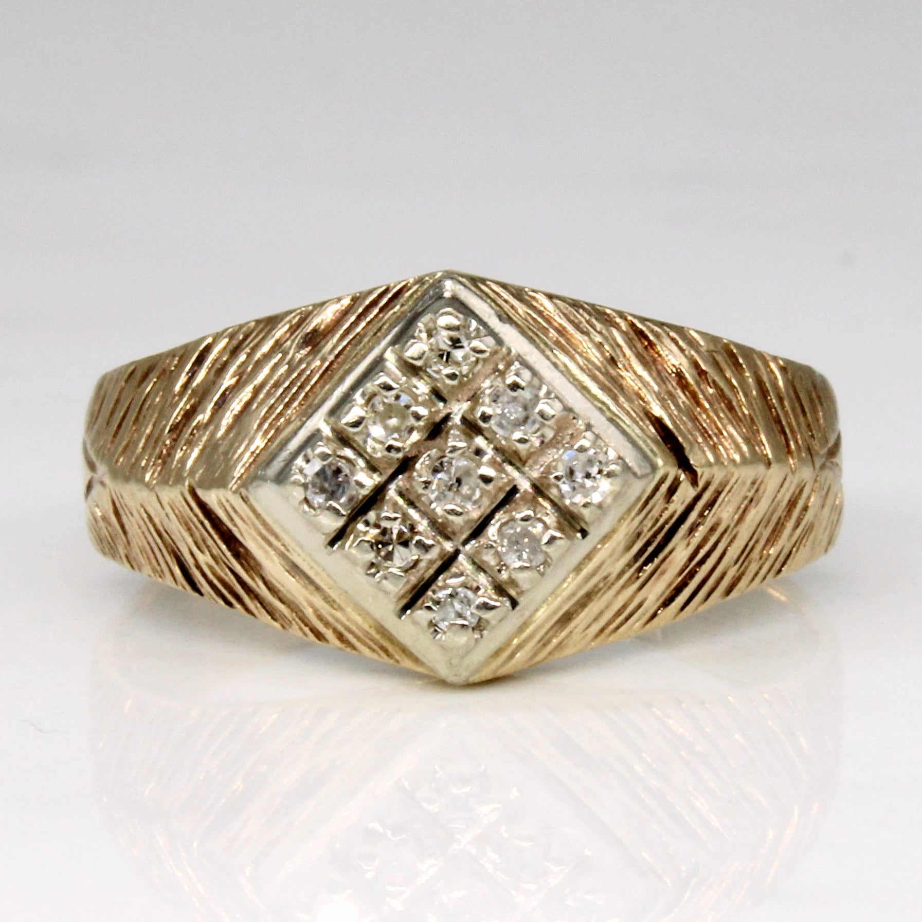 Diamond Grid Ring | 0.09ctw | SZ 5.75 |