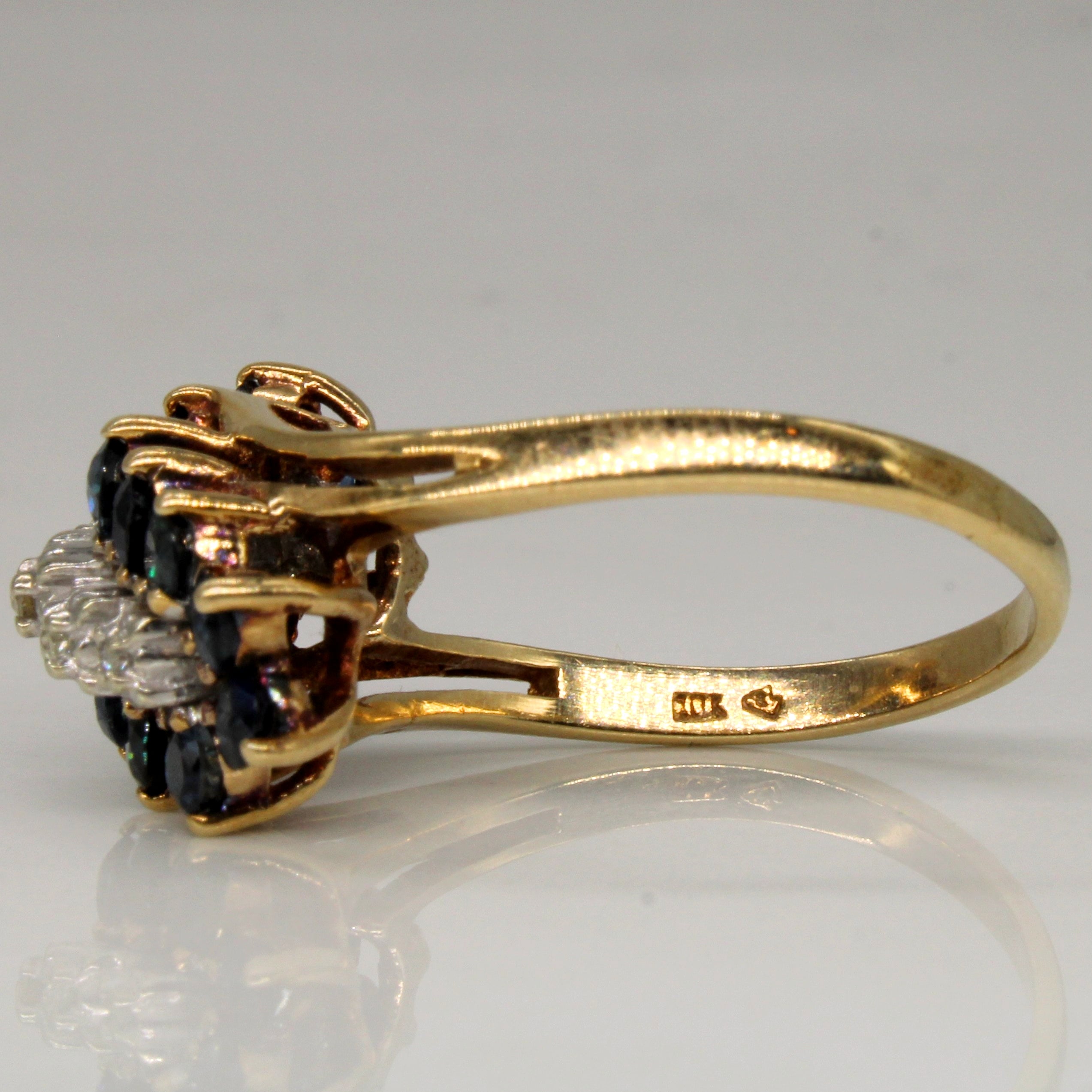 Sapphire & Diamond Waterfall Ring | 1.40ctw, 0.03ctw | SZ 9 |