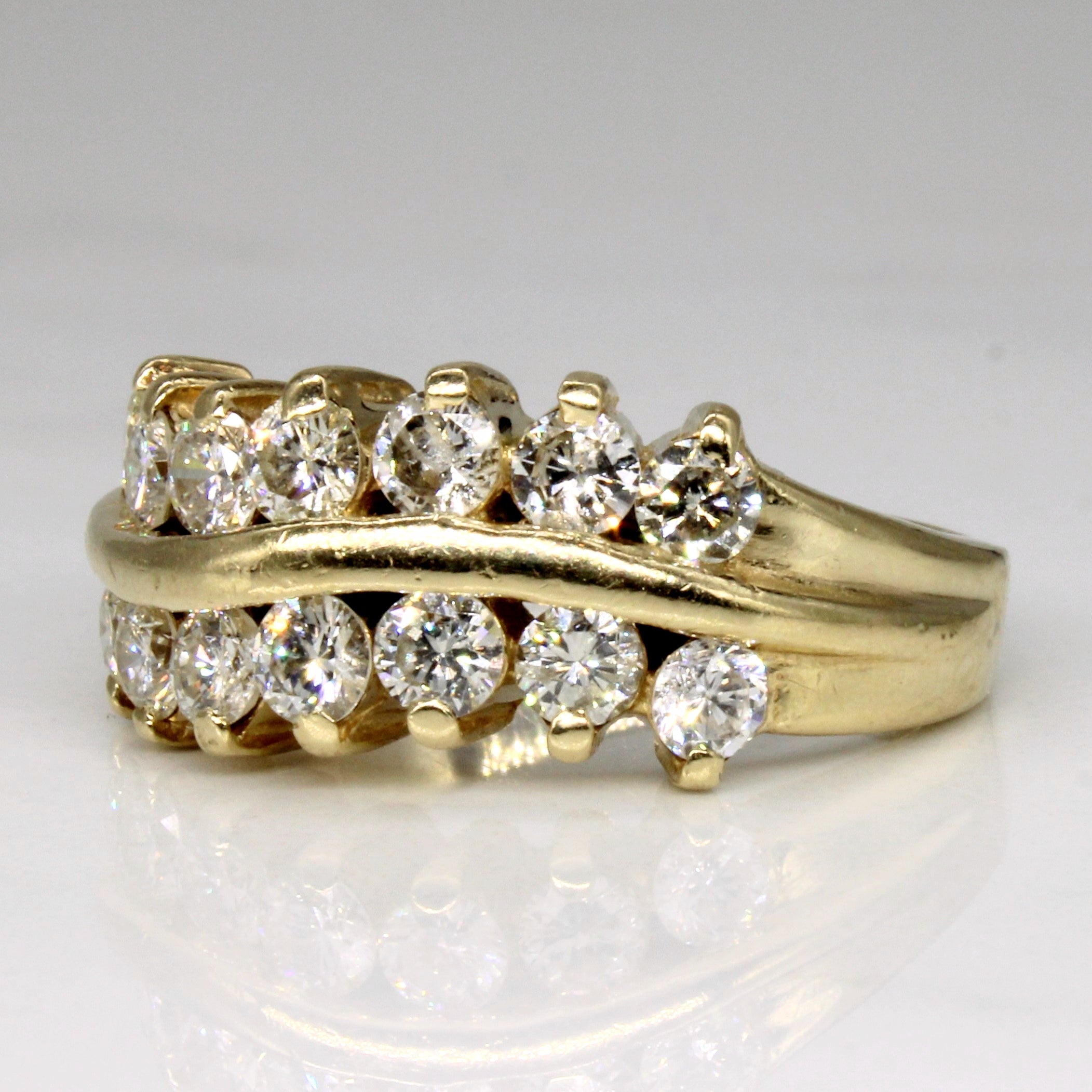 Diamond Waterfall Ring | 1.20ctw | SZ 7 |
