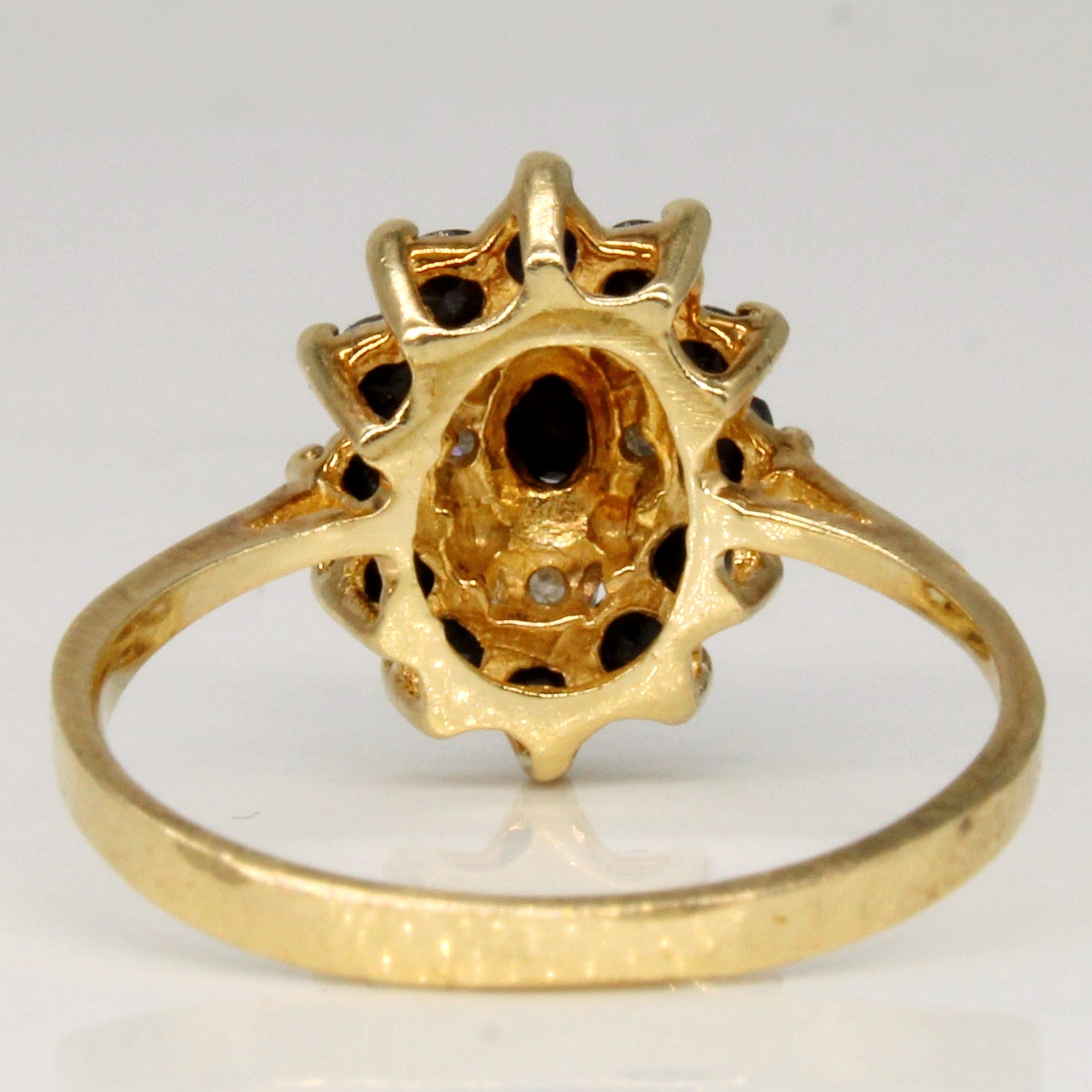 Sapphire & Diamond Cluster Ring | 0.58ctw, 0.02ctw | SZ 6.25 |