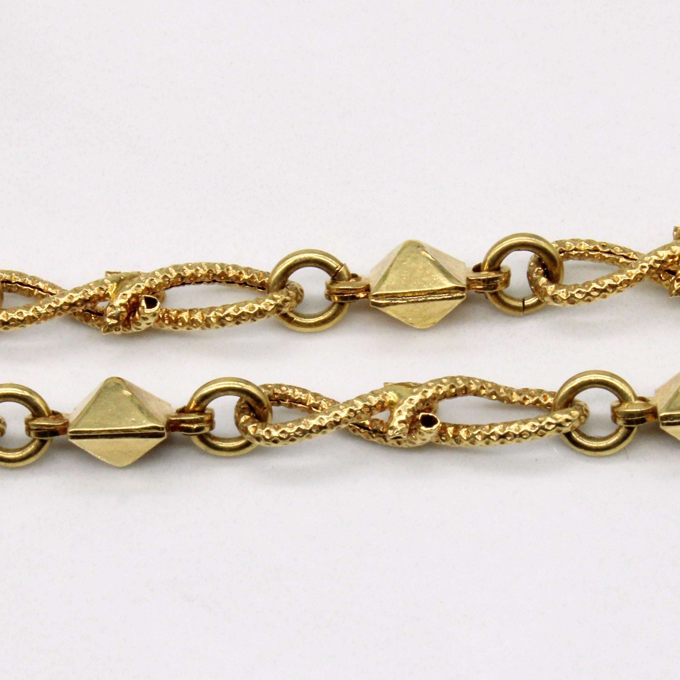 18k Yellow Gold Unique Link Bracelet | 7" |