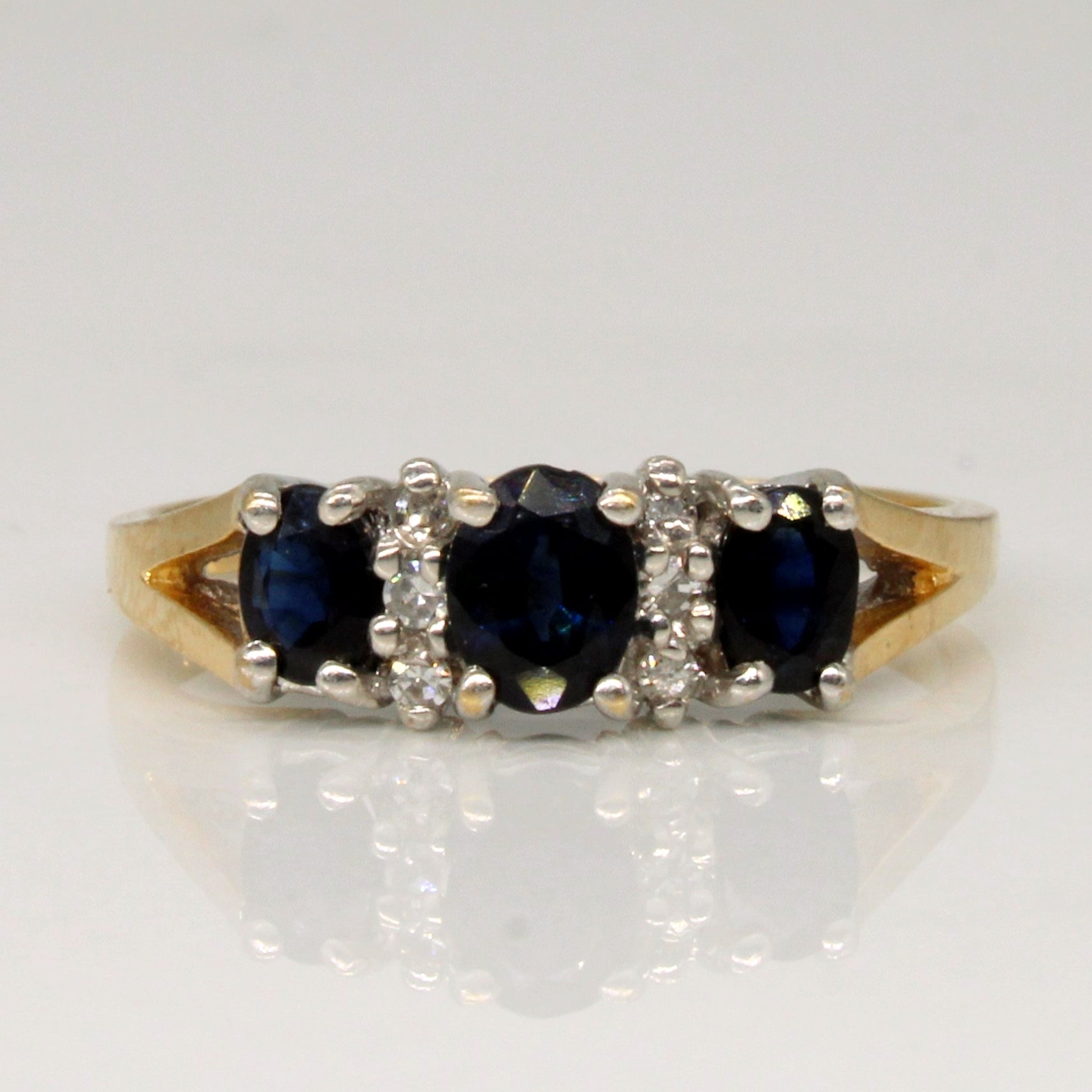 Sapphire & Diamond Ring | 0.88ctw, 0.05ctw | SZ 6.5 |