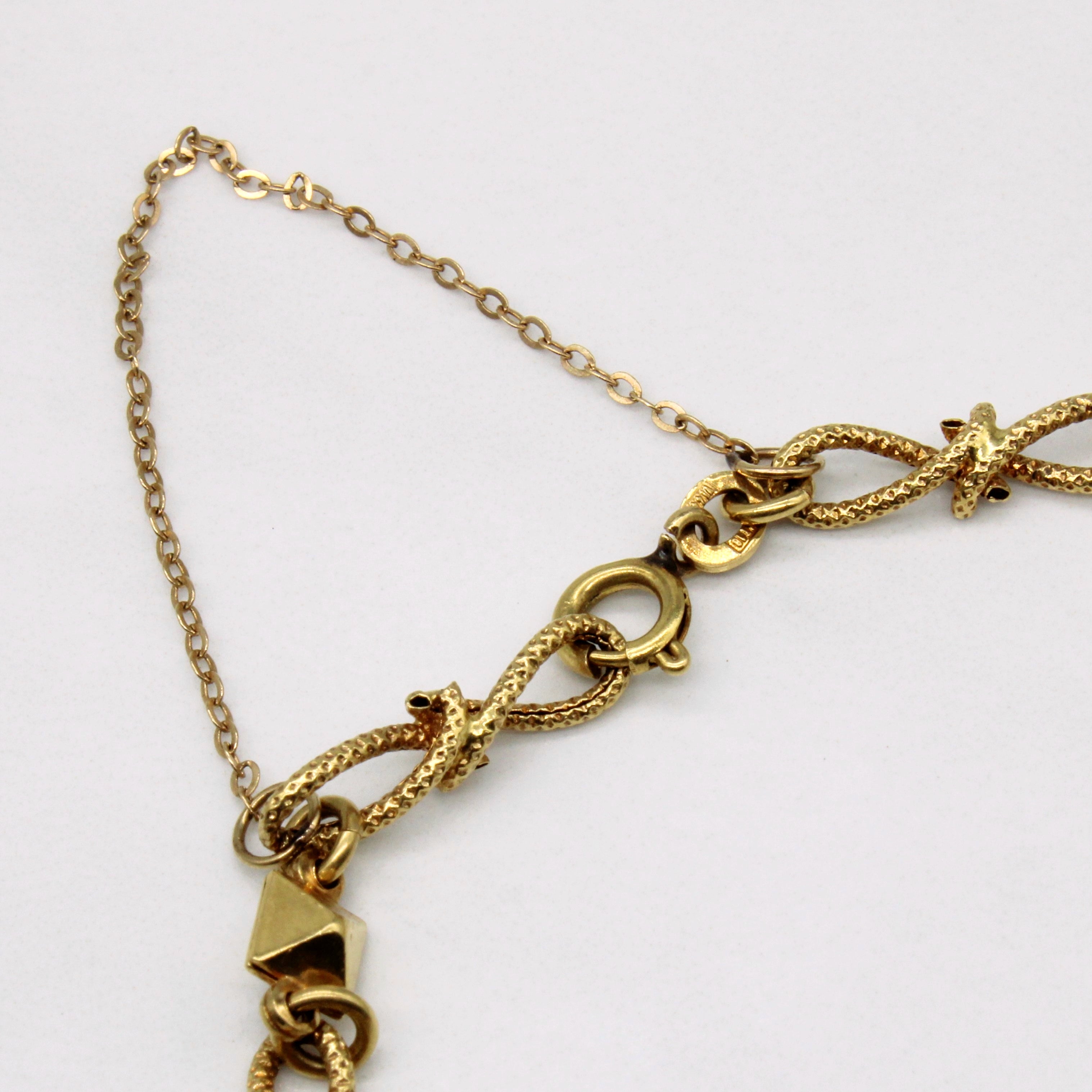 18k Yellow Gold Unique Link Bracelet | 7" |