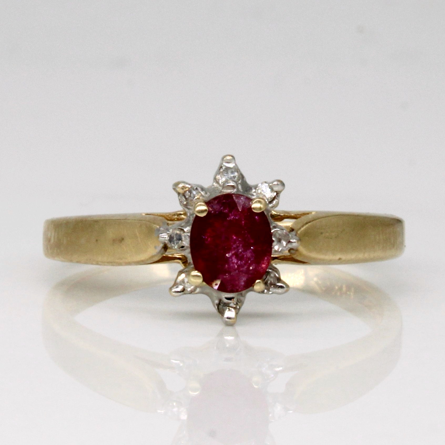 Ruby & Diamond Ring | 0.25ct, 0.04ctw | SZ 6.75 |