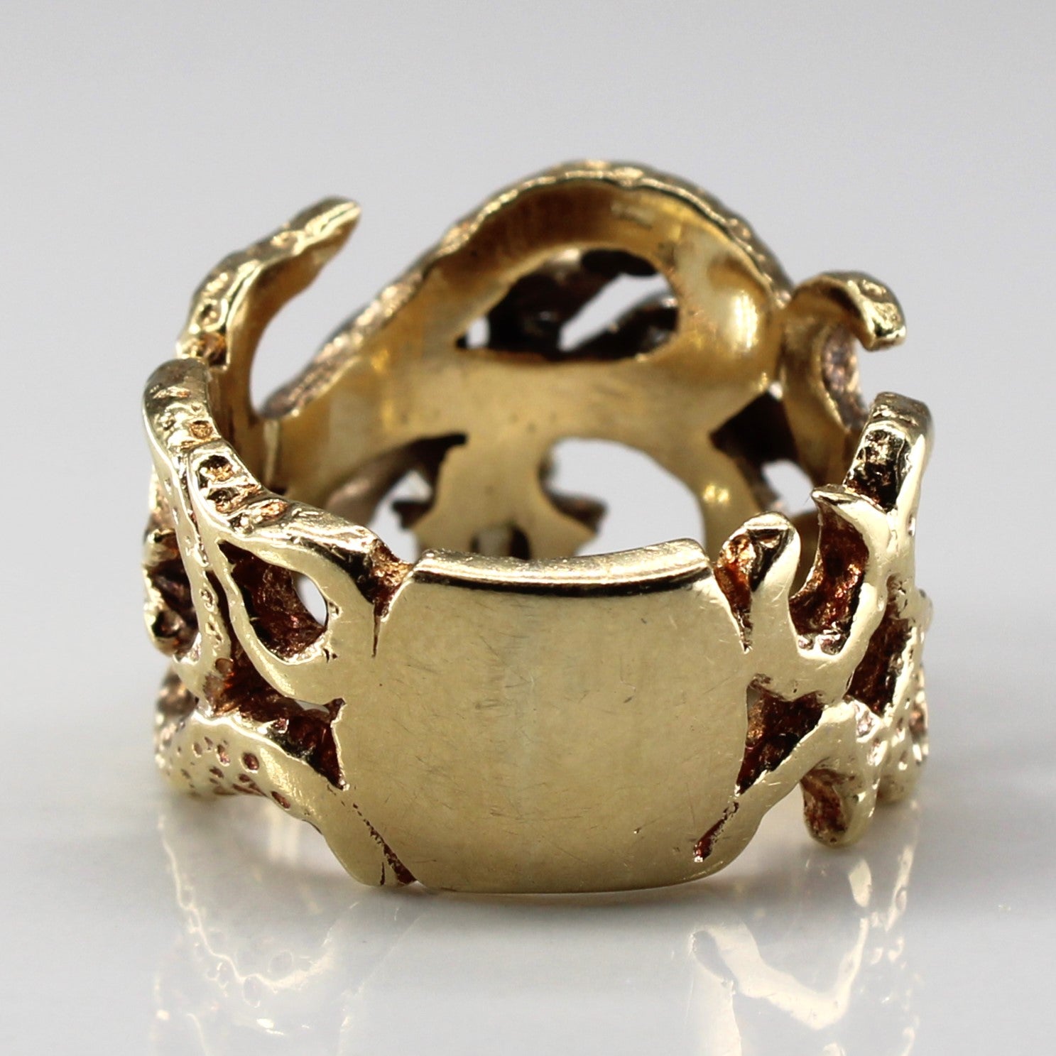 Textured Diamond Two Tone Gold Ring | 0.10ctw | SZ 5.5 |