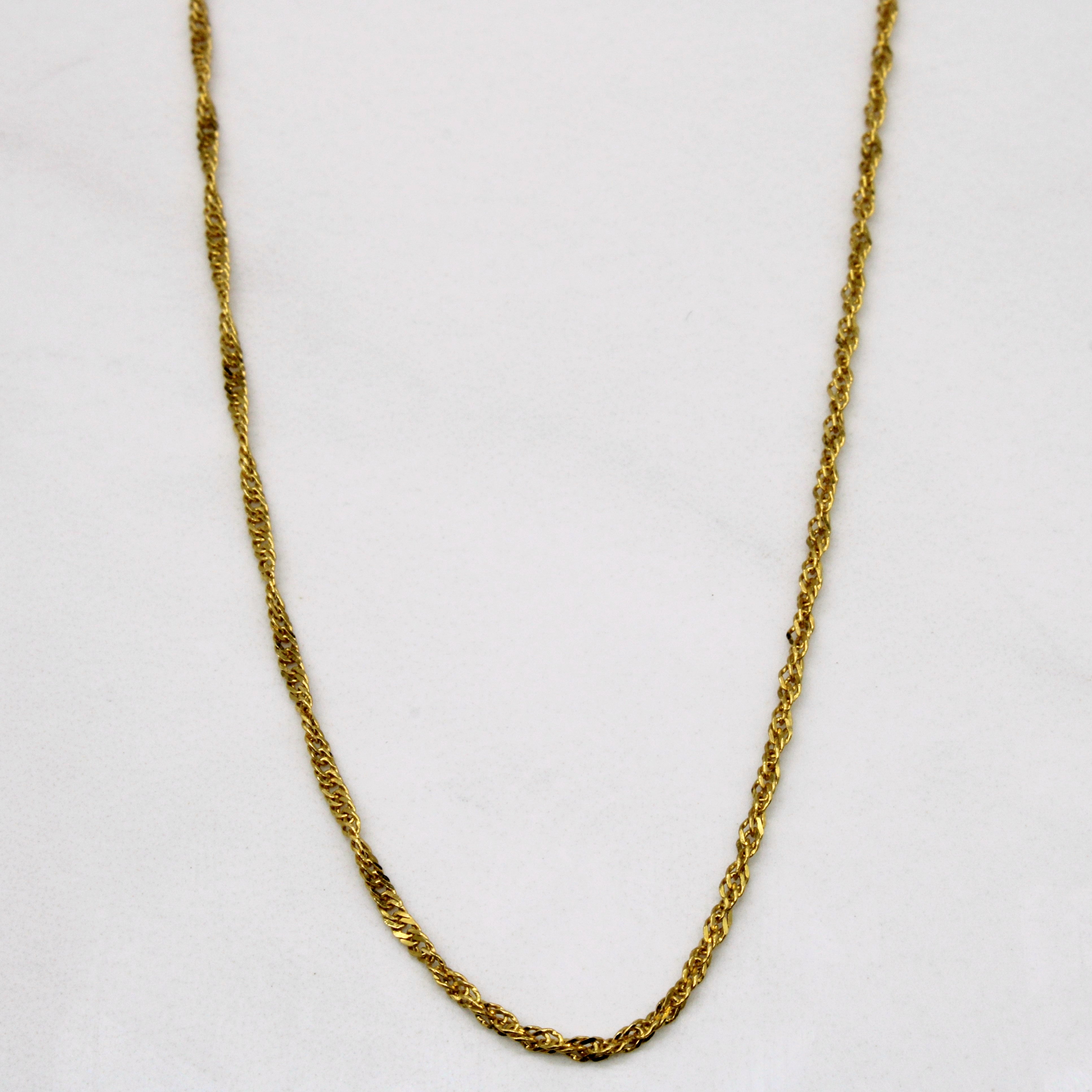 18k Yellow Gold Singapore Chain | 16" |