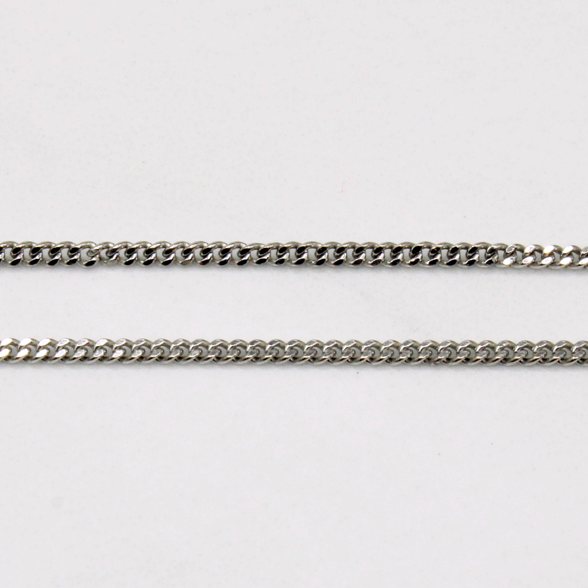 9k White Gold Curb Chain | 18" |