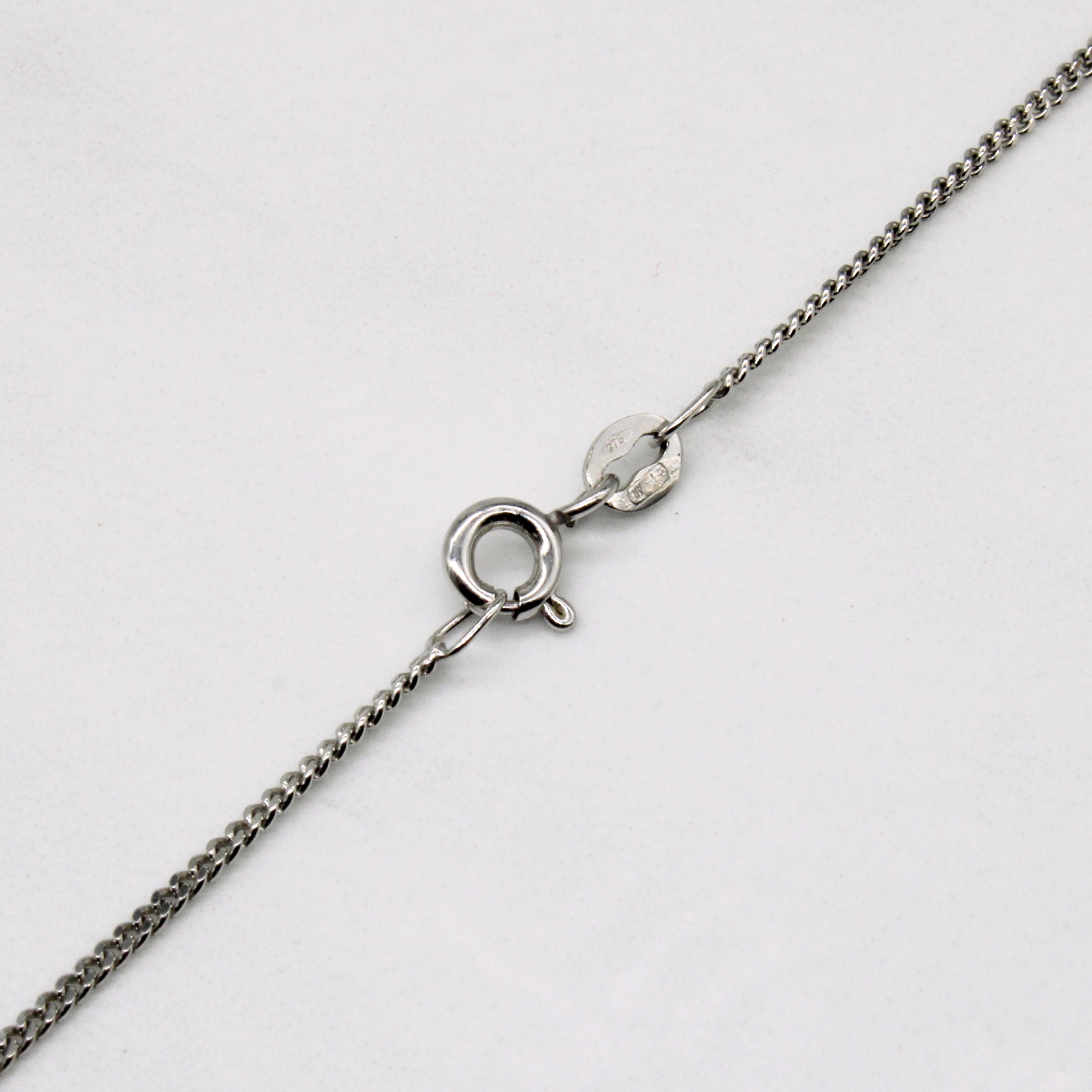 9k White Gold Curb Chain | 18" |