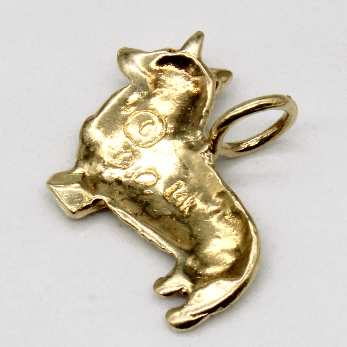 14k Yellow Gold Corgi Charm