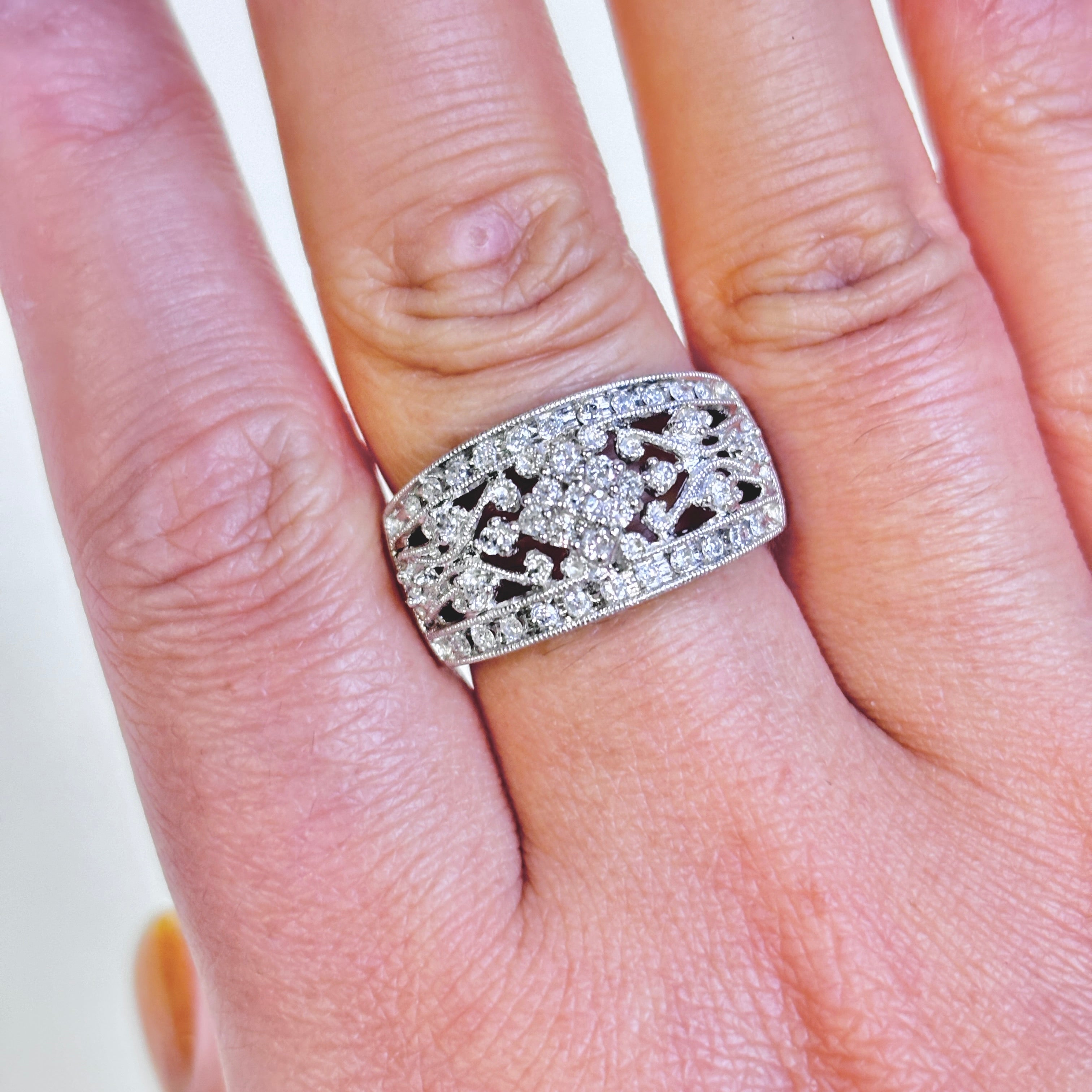 14k White Gold Diamond Ring | 0.52ctw | SZ 8