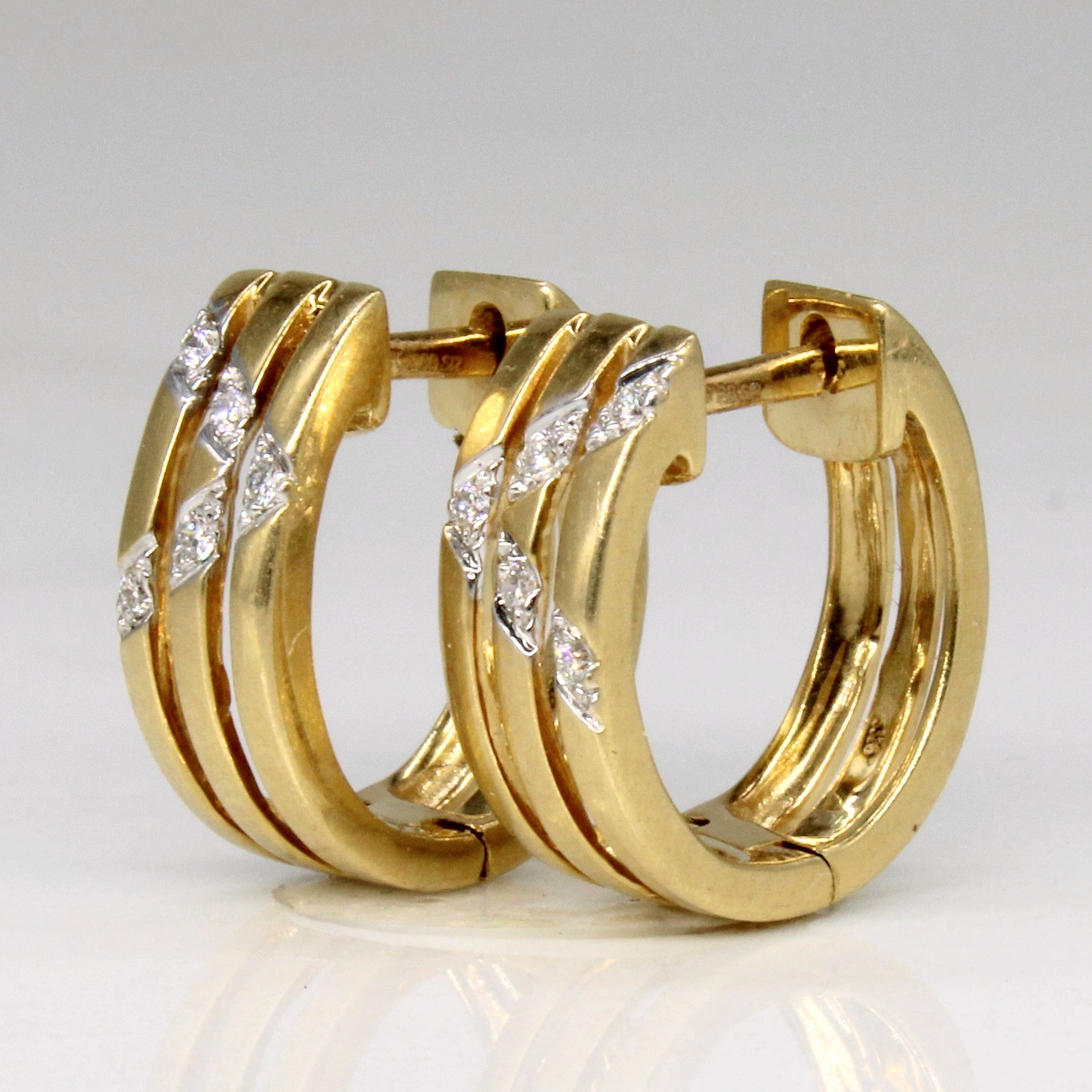 Diamond Hoop Earrings | 0.04ctw |