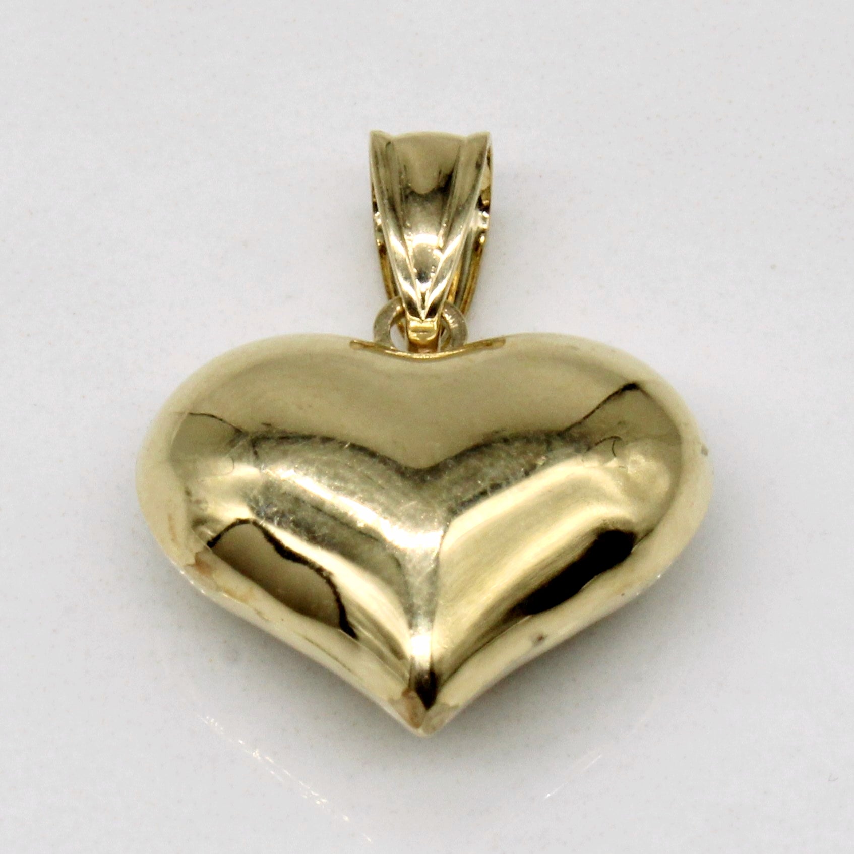 Pendentif cœur en or jaune 14 carats