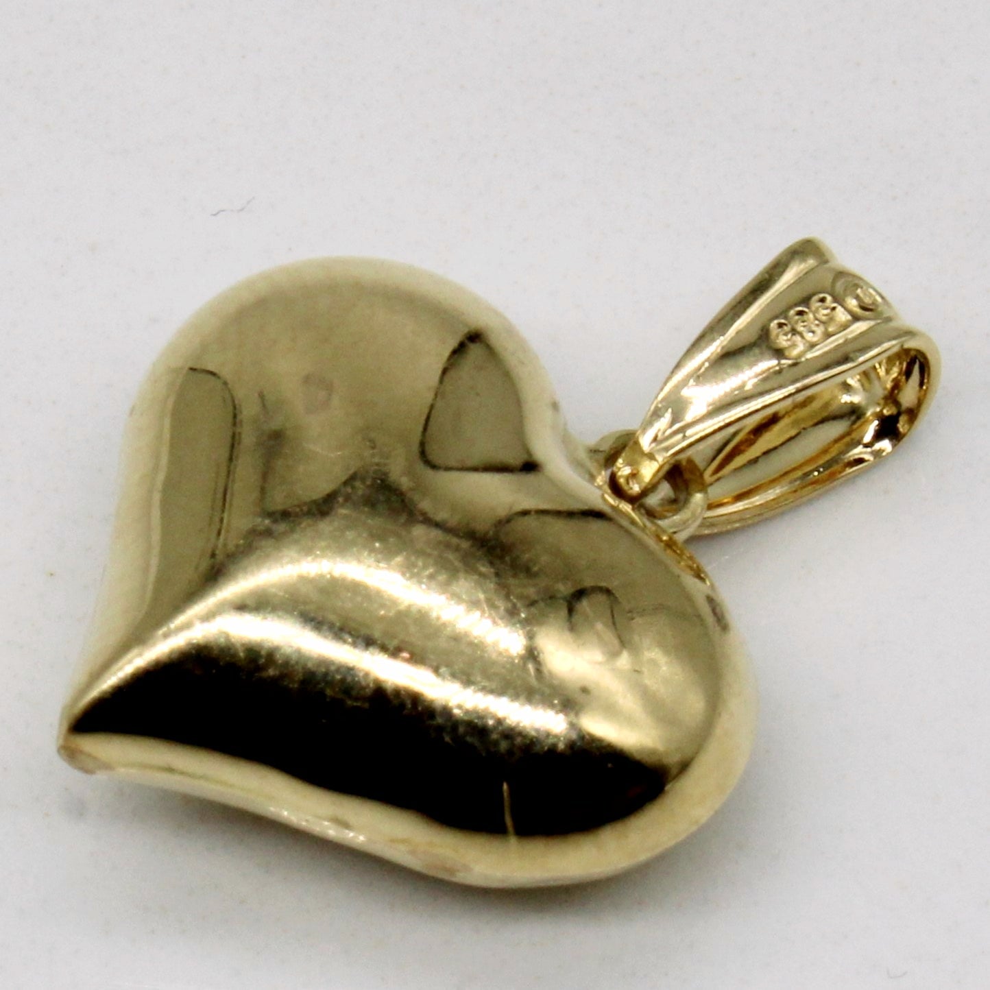 Pendentif cœur en or jaune 14 carats