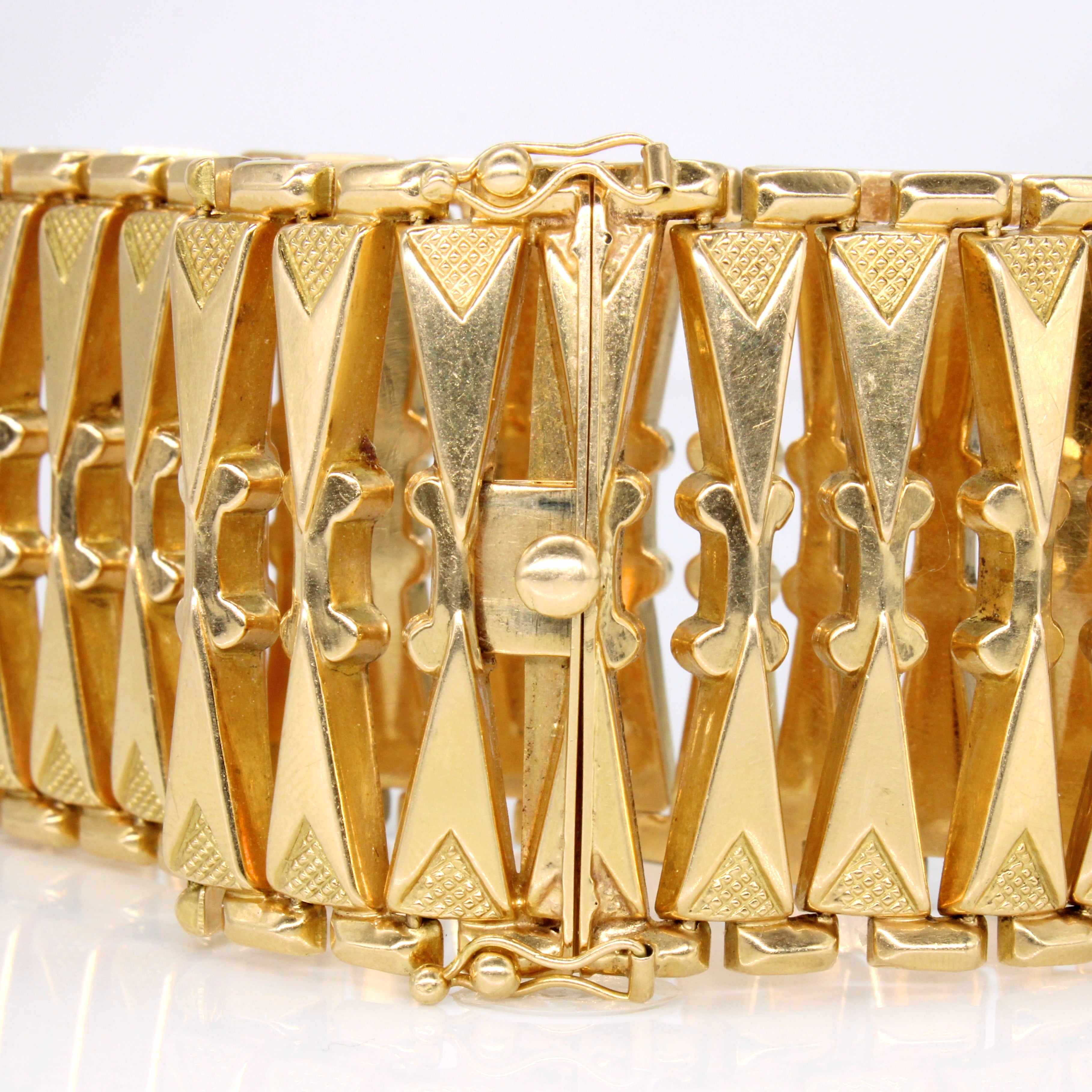 Italian 18k Yellow Gold Vintage Bracelet | 7.75" |