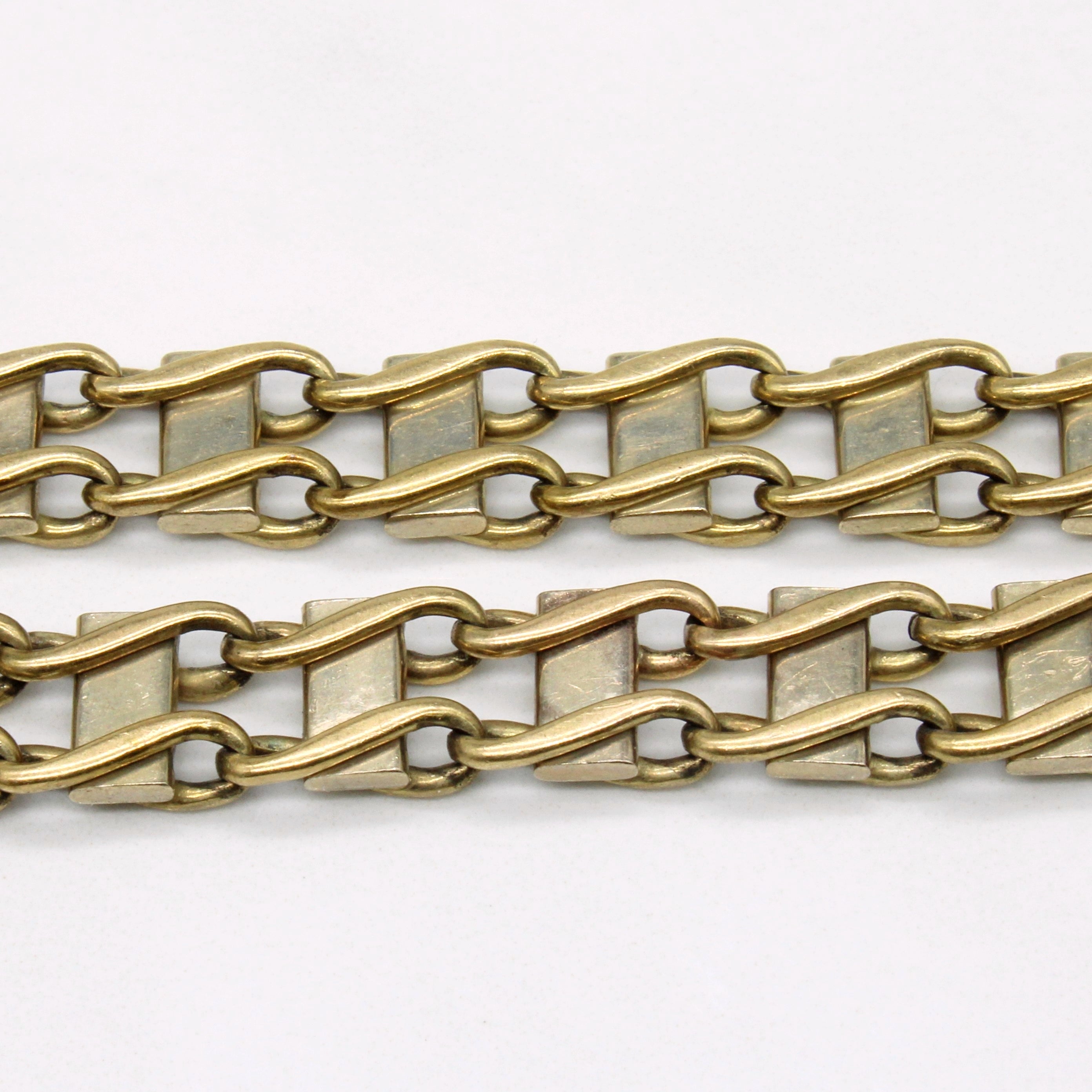 10k Yellow Gold Unique Link Bracelet | 9" |