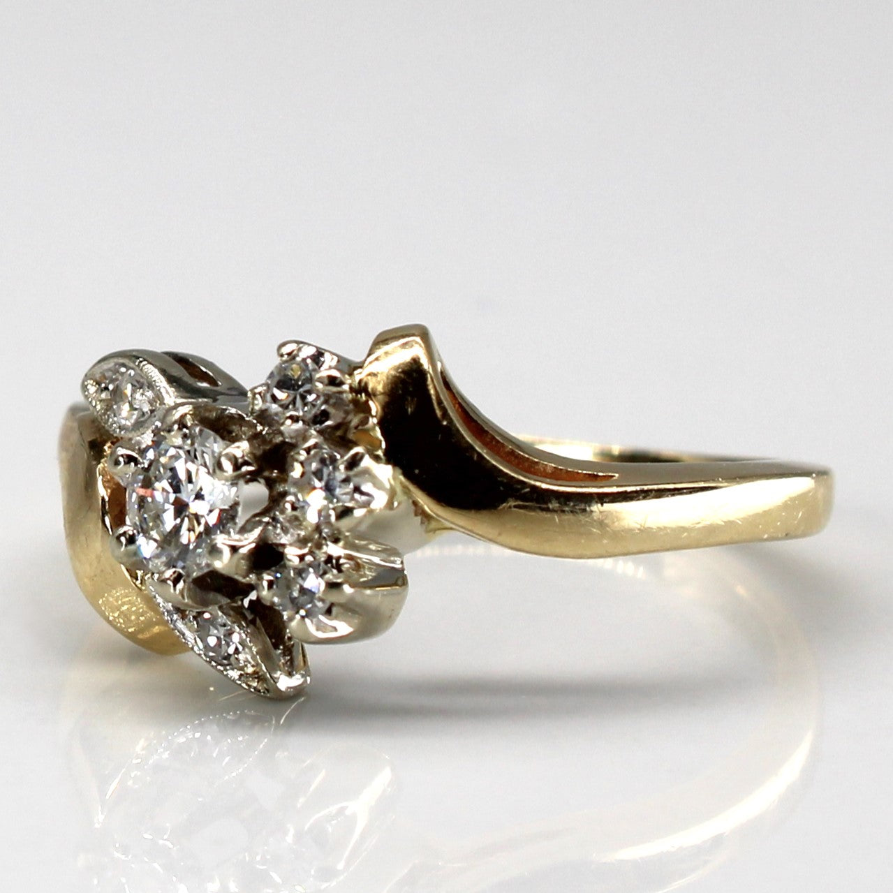 Bypass Cluster Diamond Ring | 0.33ctw | SZ 7.5 |